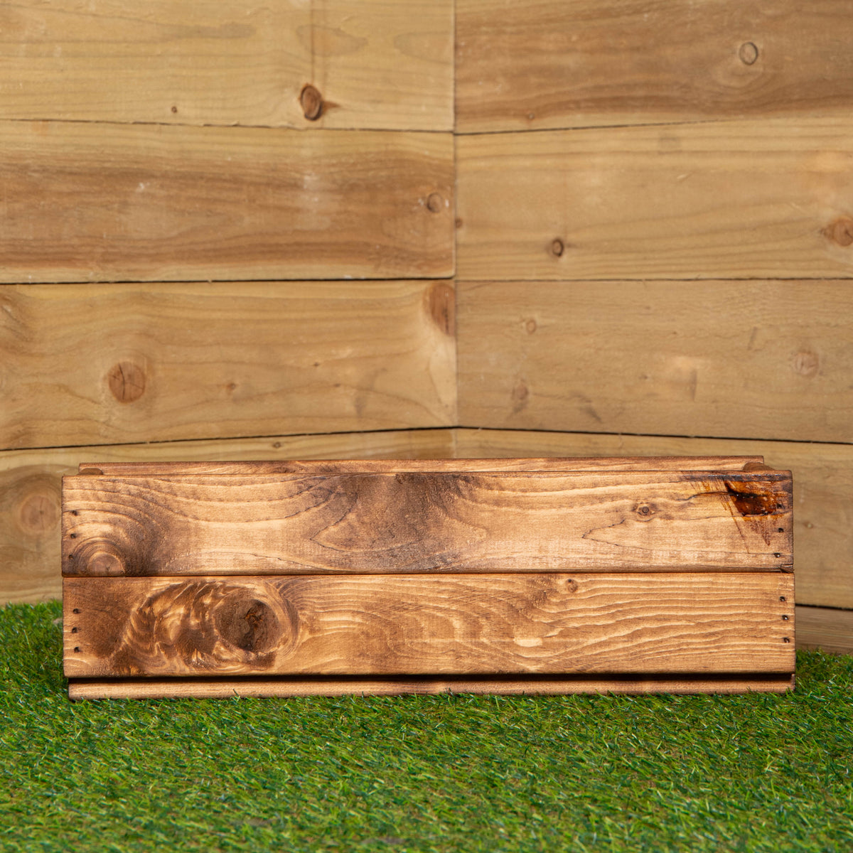 Hand Made 51cm x 18cm x 14cm Rustic Wooden Garden Flower Planter