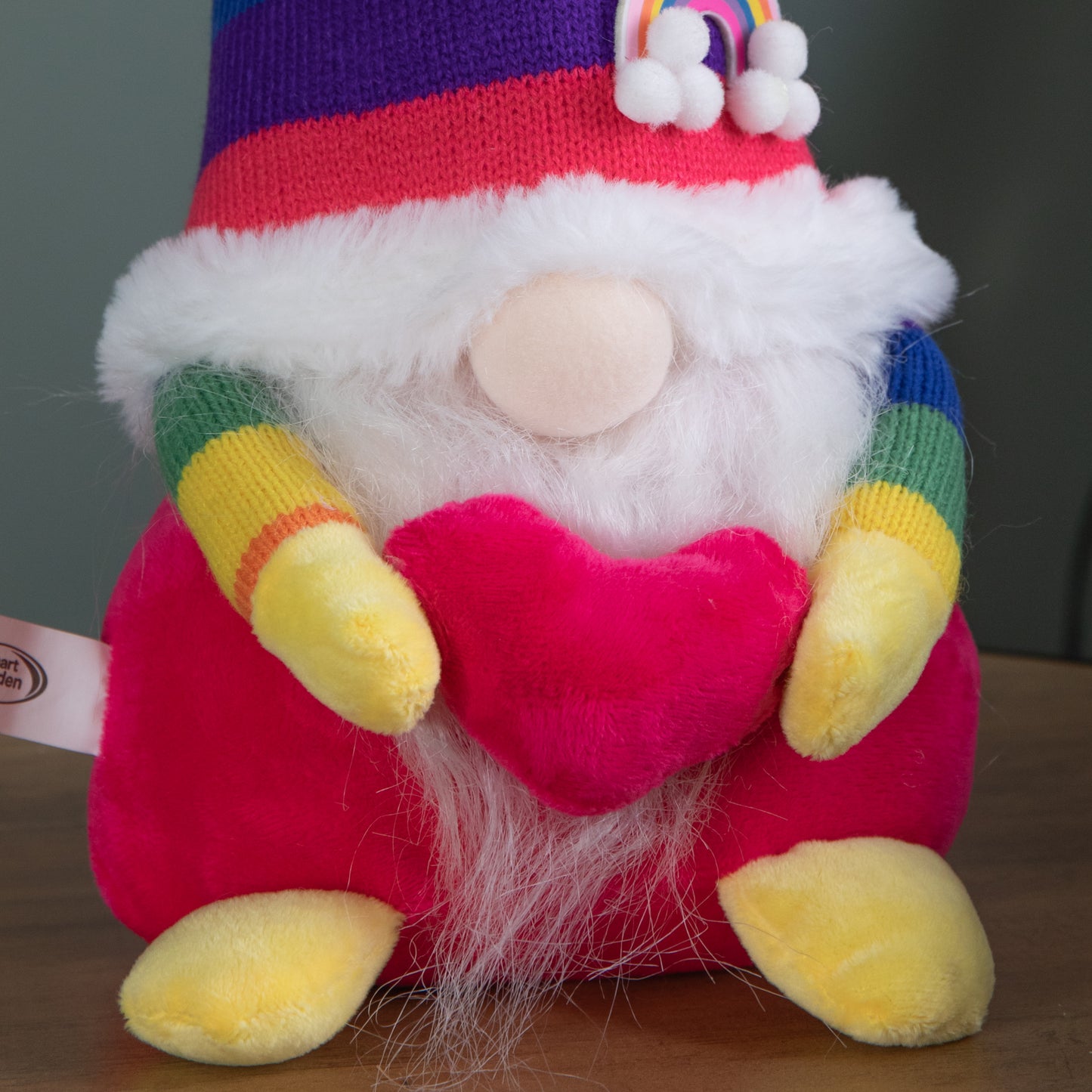39cm Sitting Plush Rainbow Christmas Gonk Decoration