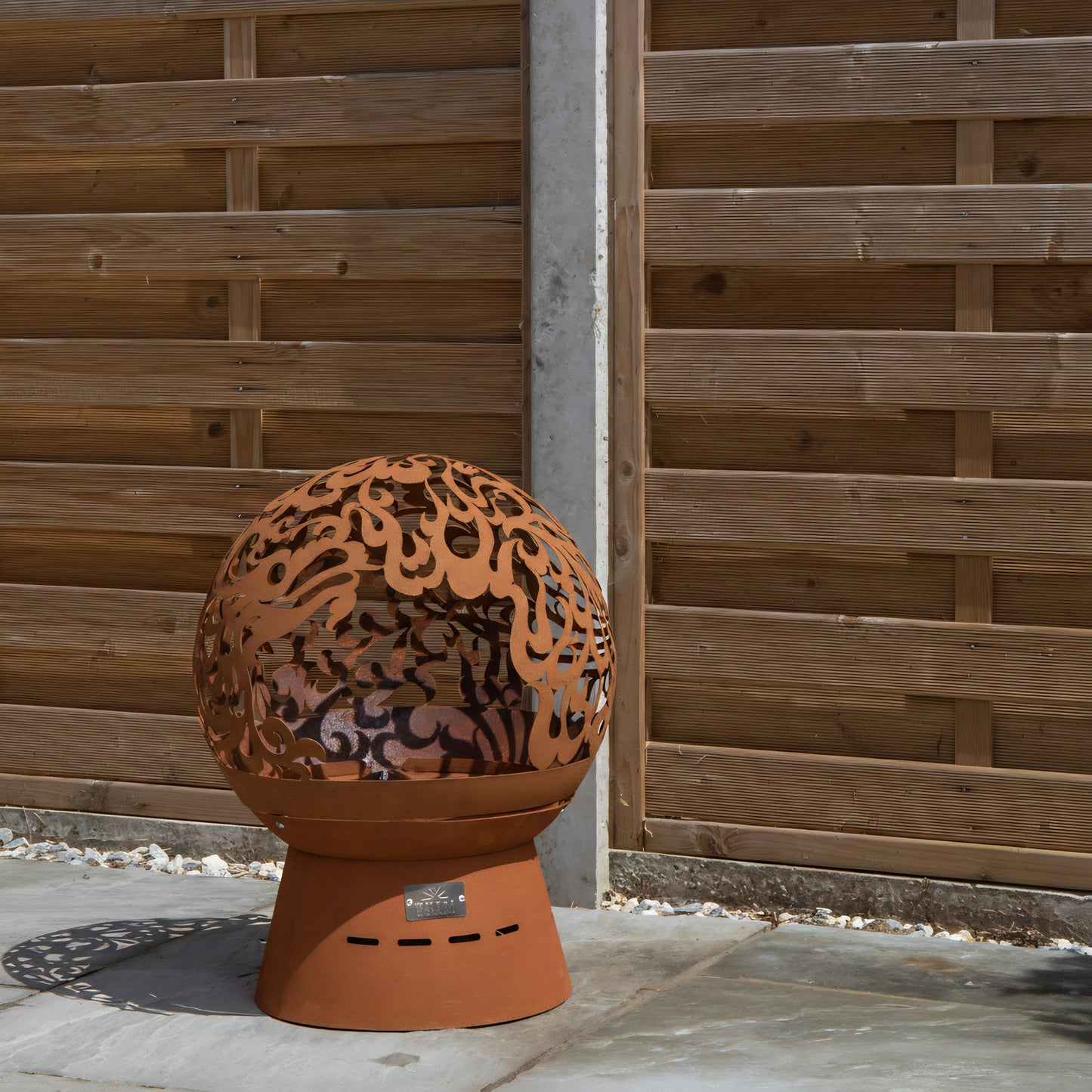 57cm Steel Helios Fireglobe Outdoor Garden Fire Pit