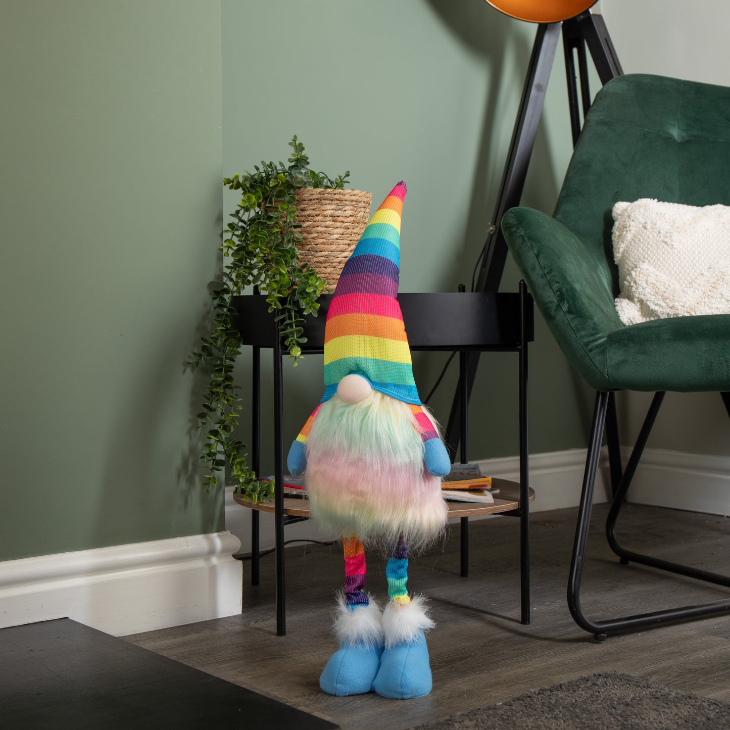 60cm Premier Battery Operated Lit Standing Christmas Rainbow Gonk