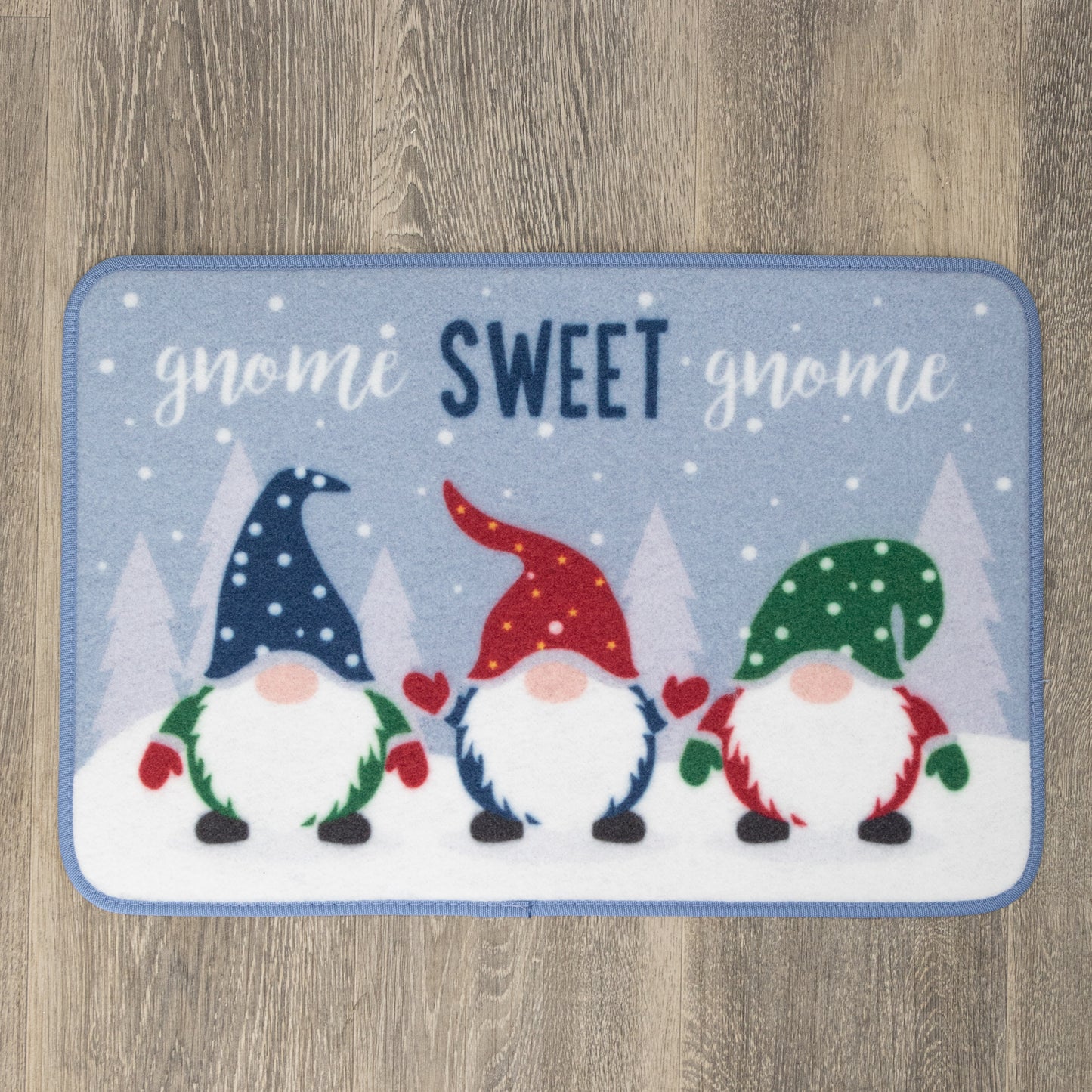 60cm x 40cm Gnome Sweet Gnome Fabric Christmas Doormat