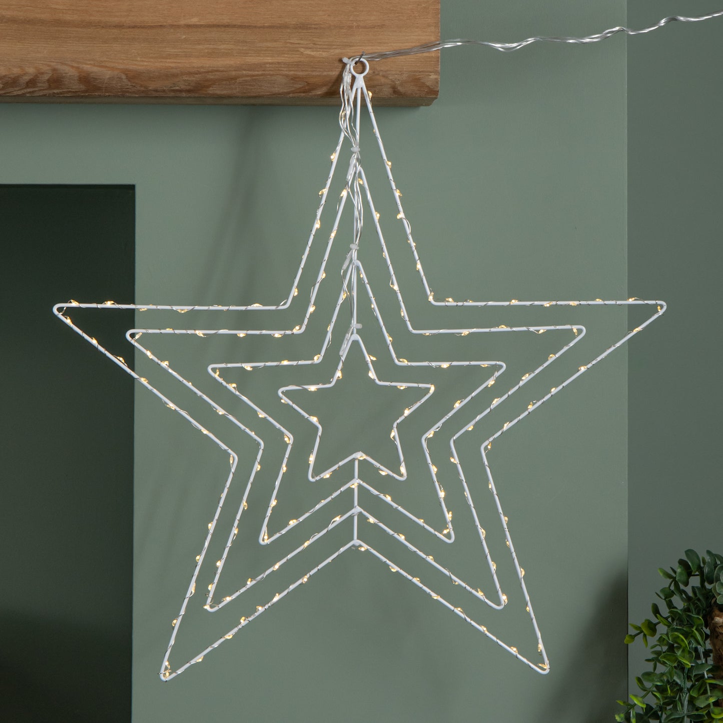 50 x 50cm Light up 4 Layered Christmas Star with 165 Warm White LEDs