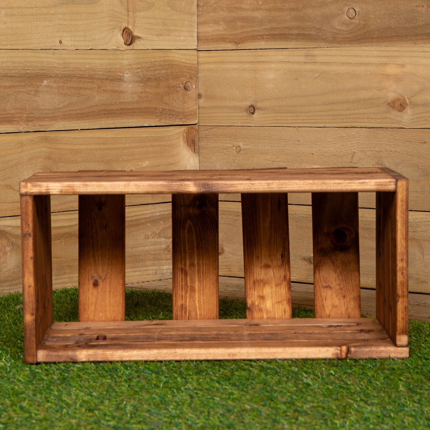 Hand Made 53cm x 25cm x 30cm Rustic Wooden Garden Trough Planter