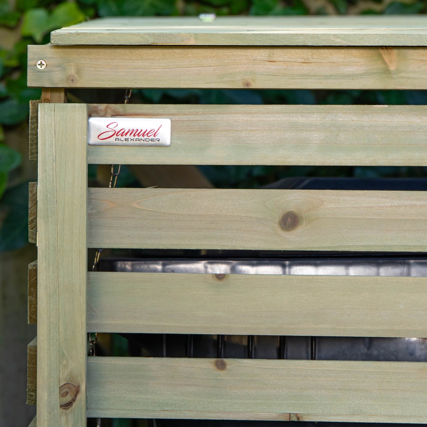 2.02m x 1.22m Large Wooden Outdoor Garden Triple Wheelie Bin Store Storage for 3 Bins