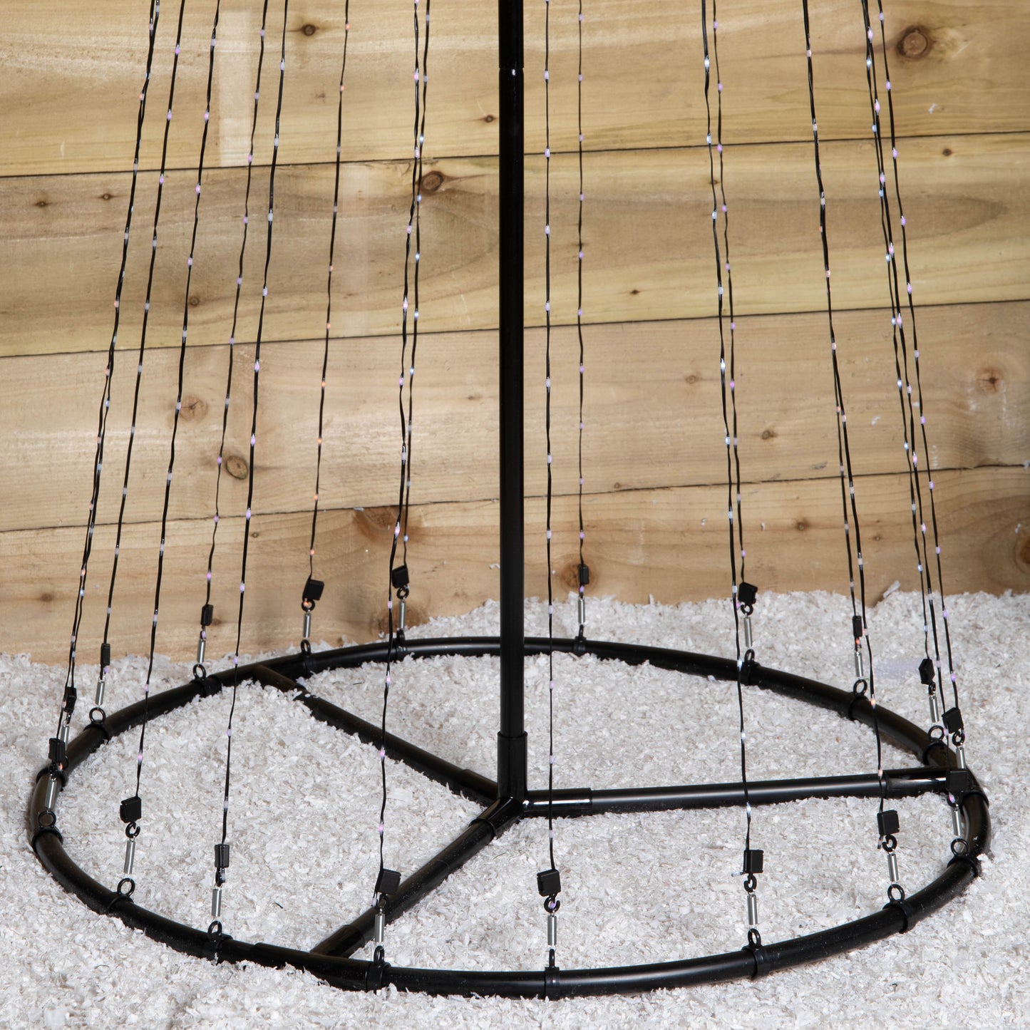 Factory Seconds: 1.4m Light up Christmas Pyramid Cone Tree with 308 Multi-Action Rainbow LEDs