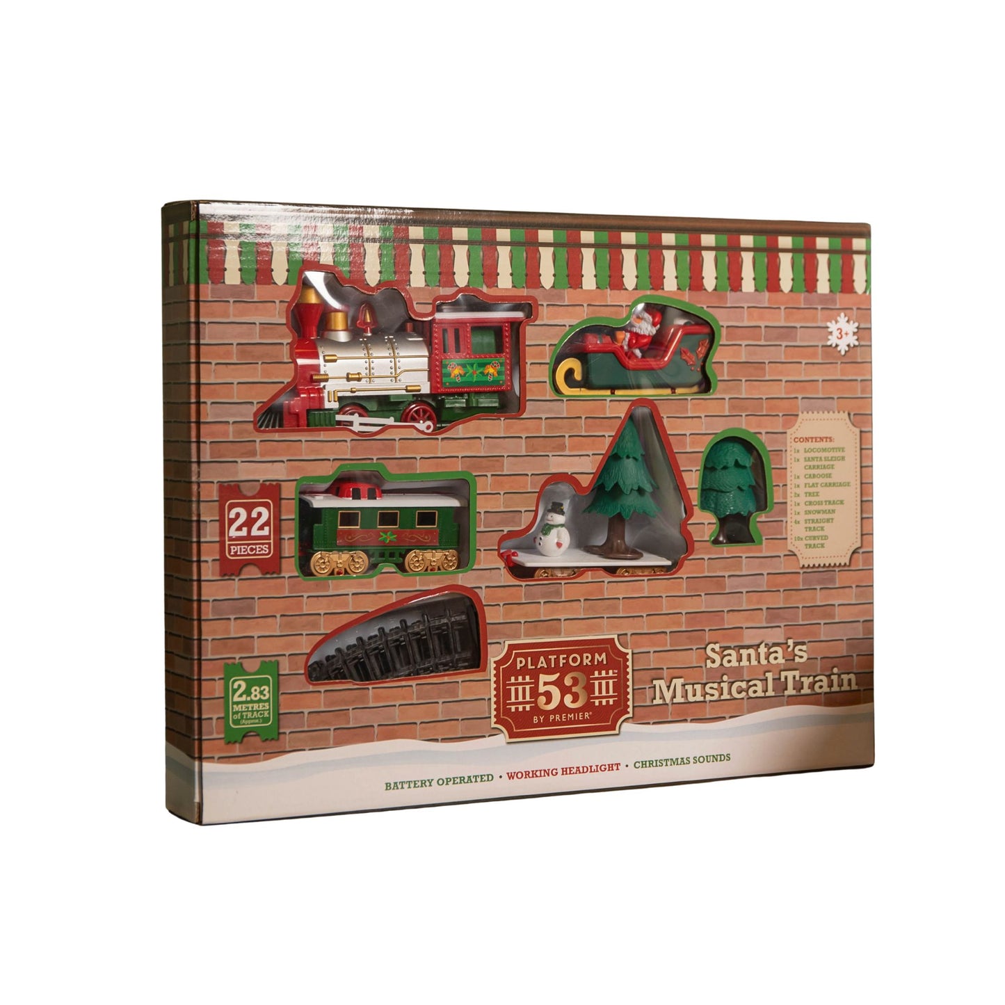 20pc Battery Operated Light up Christmas Santa's Musical Train Set - Jingle Bells