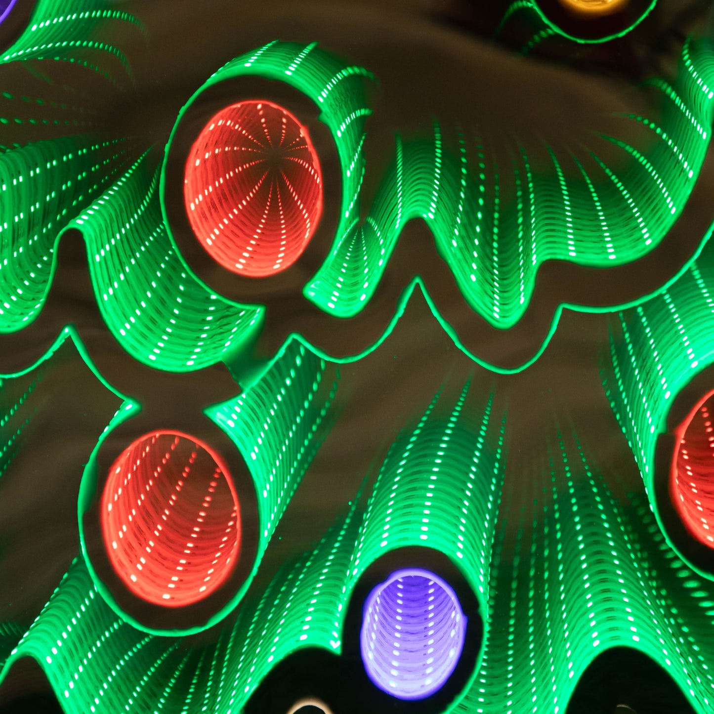 4ft (1.2m) Tall Light up Christmas Tree Infinity Decoration with Multi-Coloured LEDs