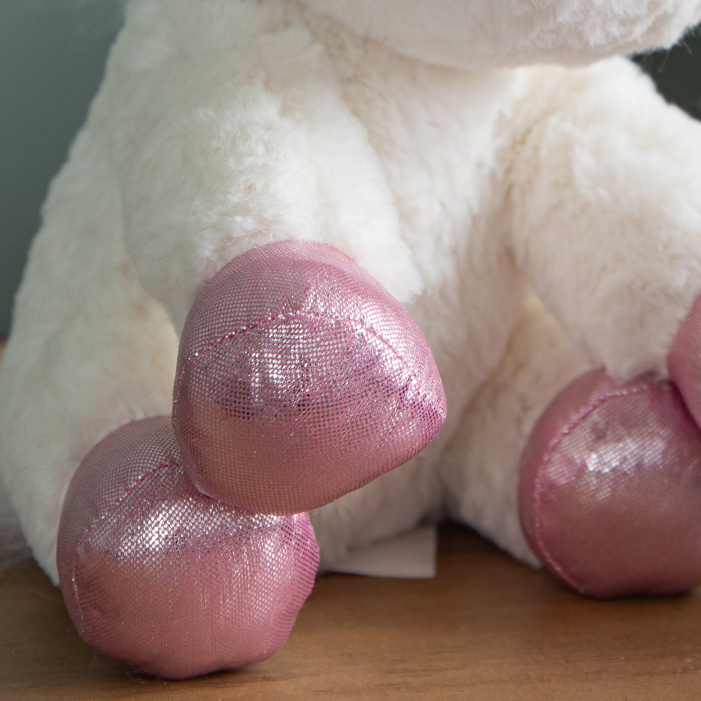 24cm Plush White Unicorn with Sparkly Pink Horn and Hooves