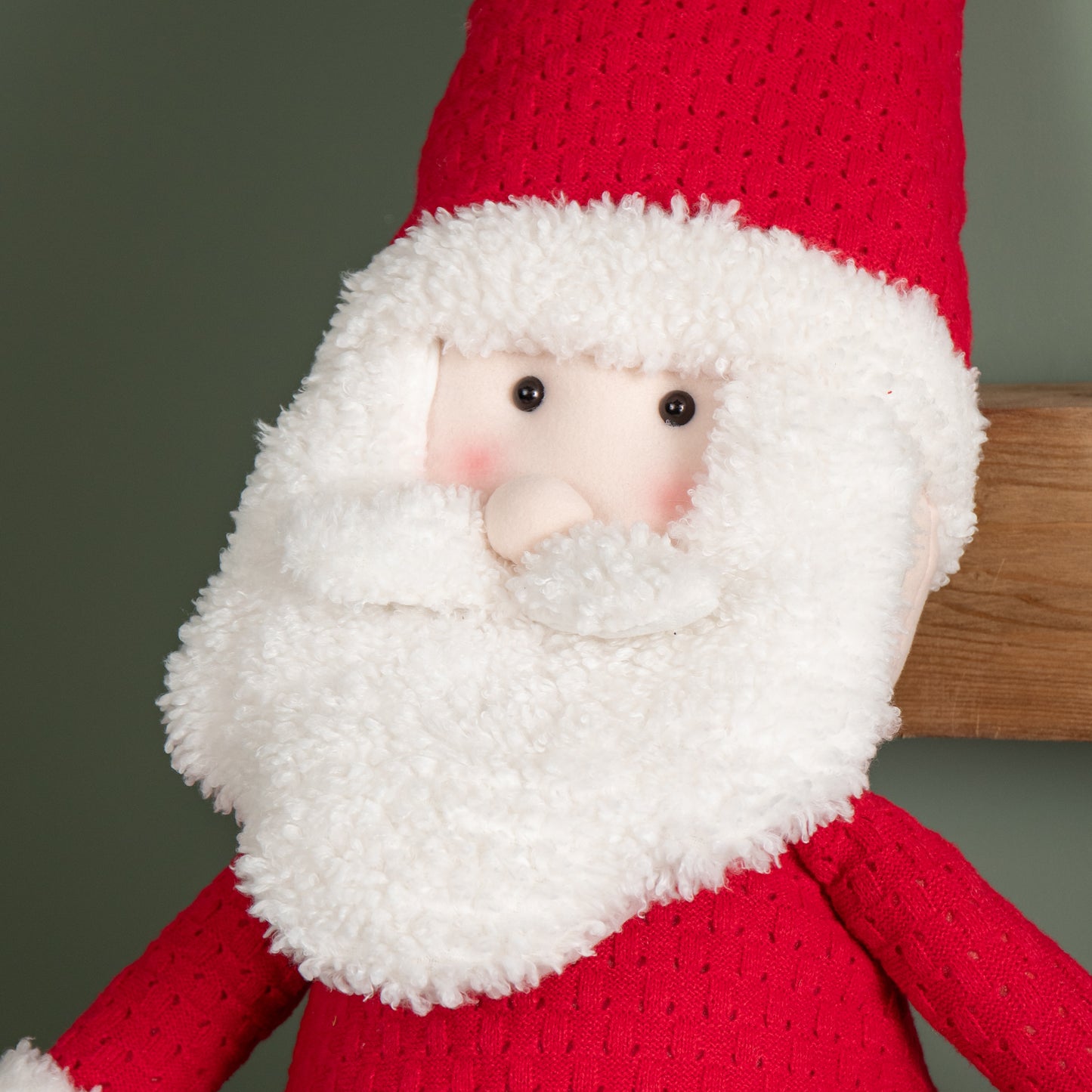 1.8m Tall Extendable Plush Santa Decoration with Telescopic Legs