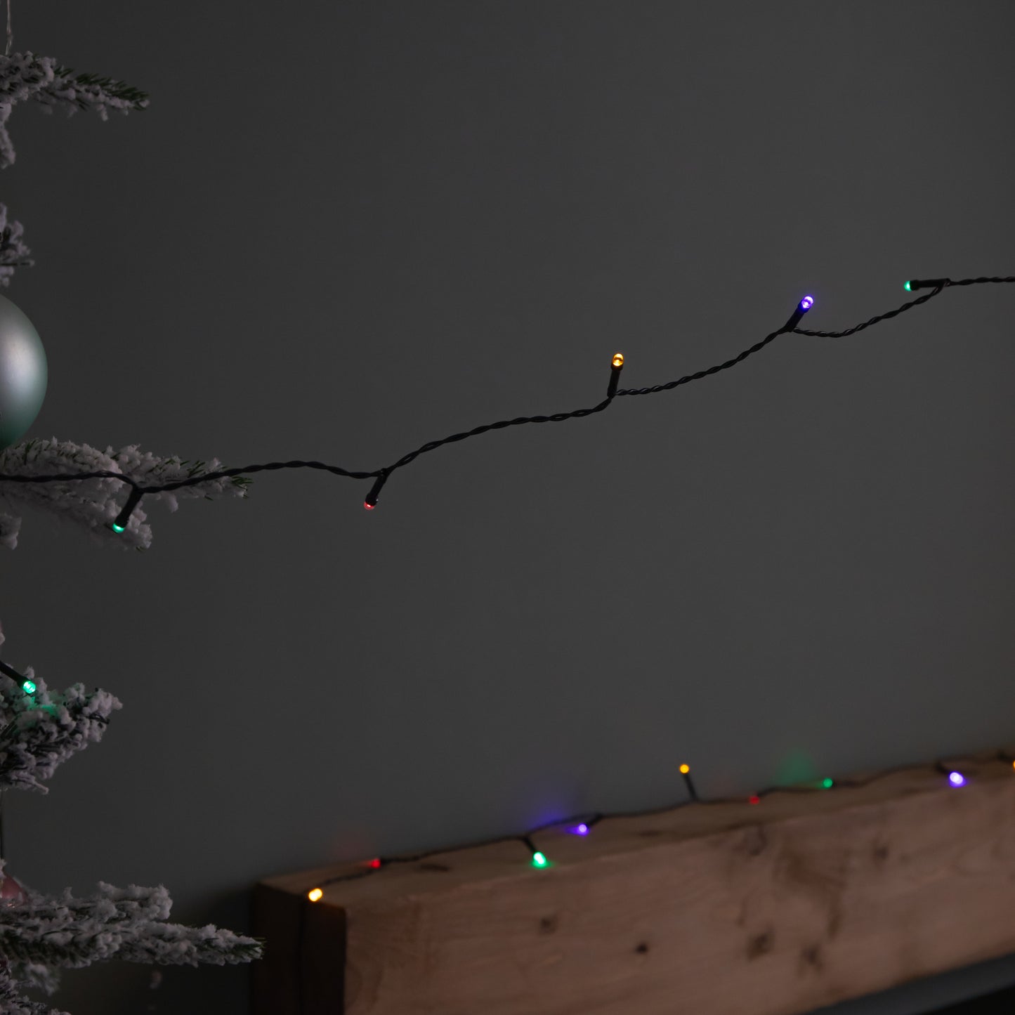 10m Battery Operated Multi-Action Christmas String Lights with 100 Multi-Coloured LEDs
