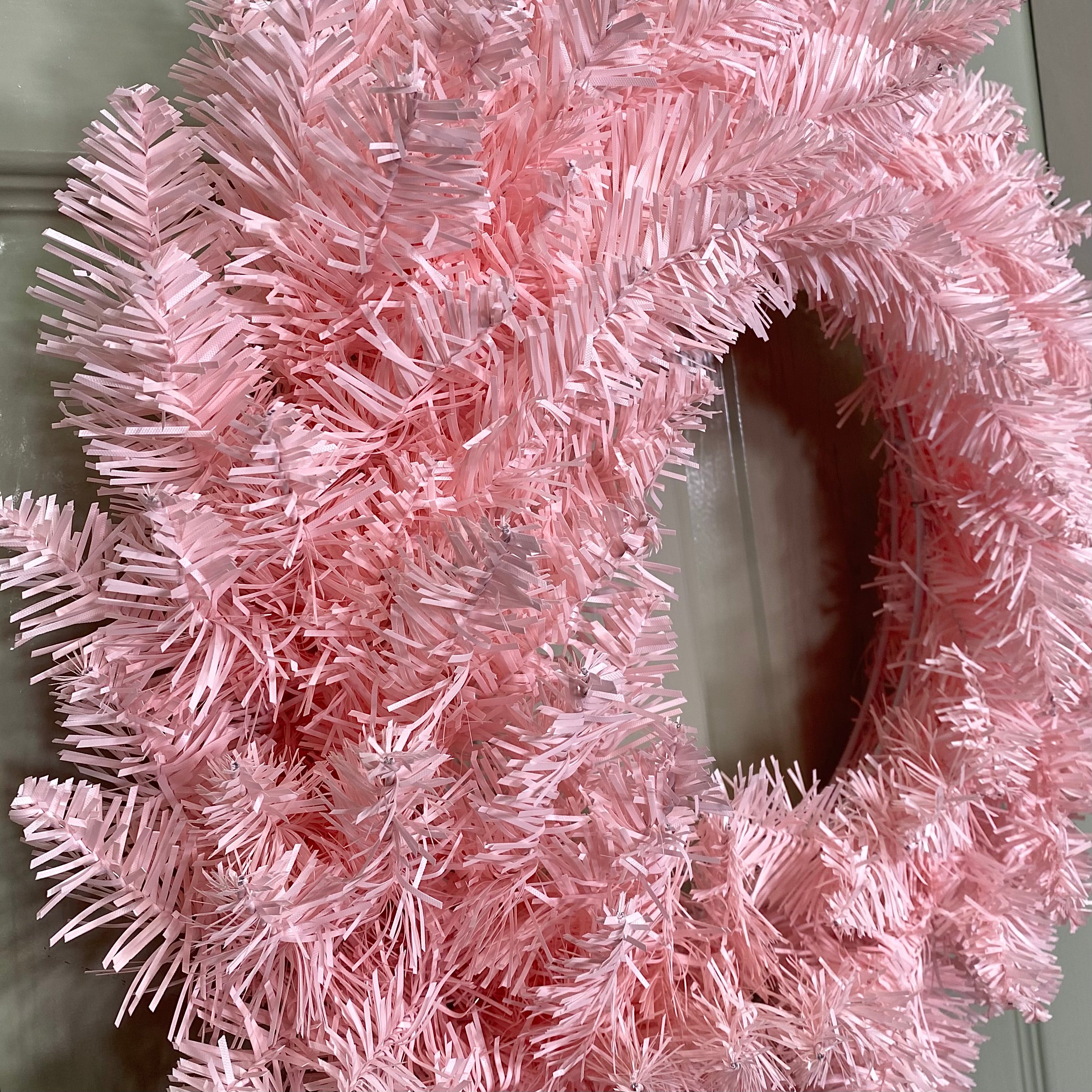 50cm Premier Rosewood Christmas Door Wreath in Pink
