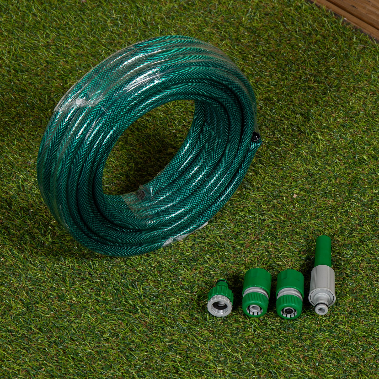 15m Garden Hose and Spray Nozzle Set