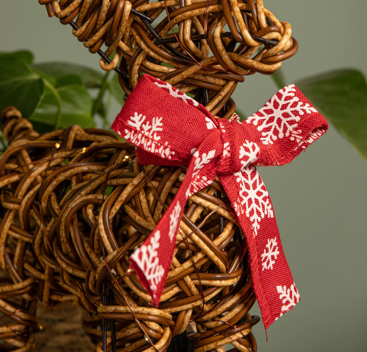 37cm Battery Operated Light up Brown Christmas Reindeer with 40 Warm White LEDs