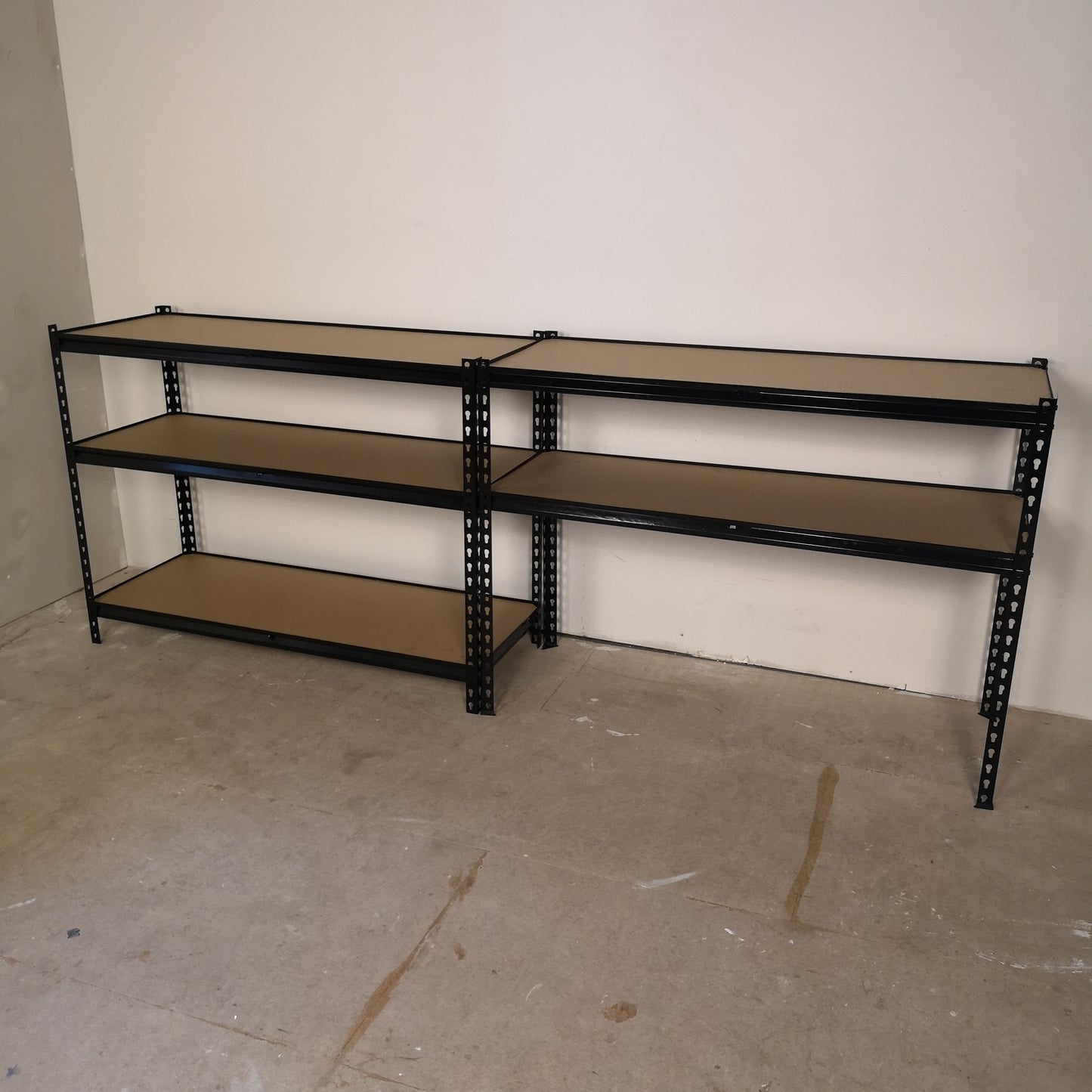 Garage Shelving 122cm Wide & 183cm High Heavy Duty 5 Tier Multipurpose Metal Racking Unit / Warehouse Shelving Storage in Black