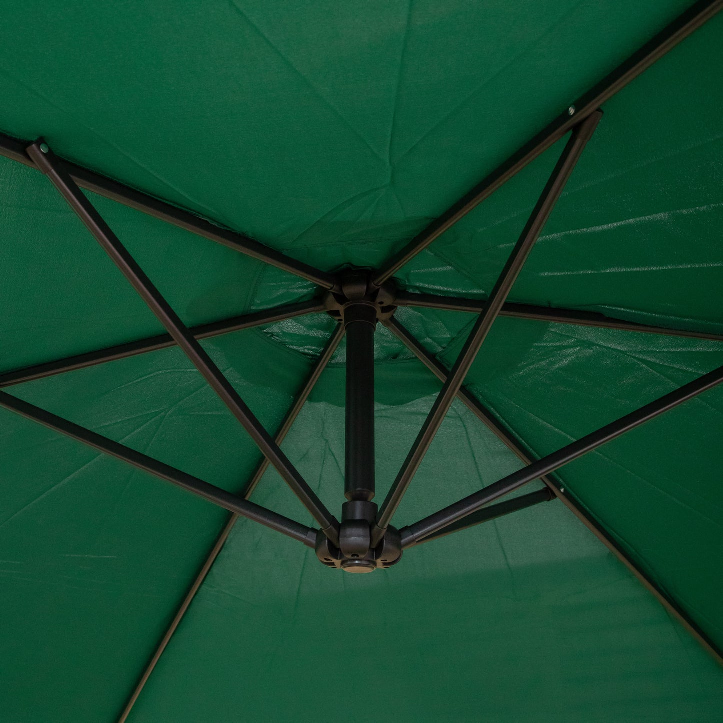 3m Hanging Banana Cantilever Garden Parasol with Cover in Green