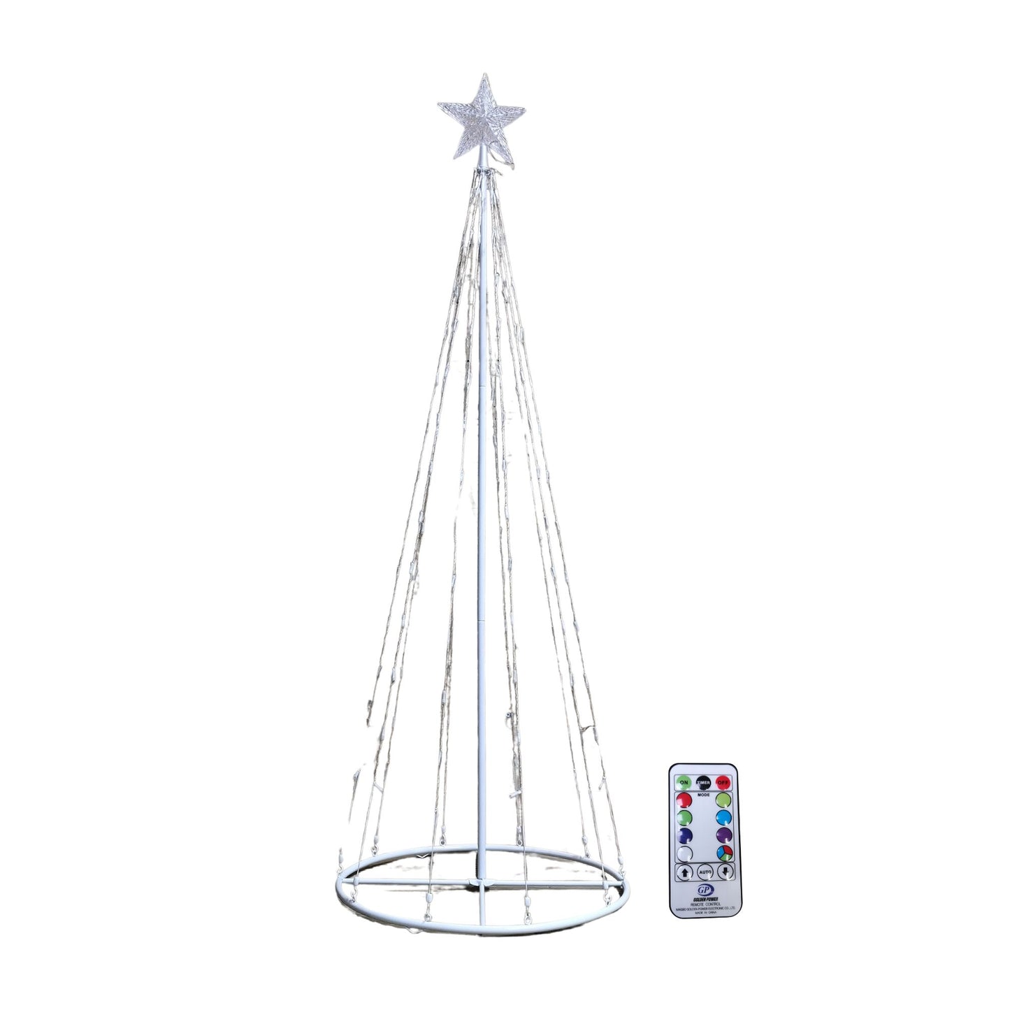 Factory Seconds: Snowtime Christmas 1.85m Maypole Tree 560 Flashing Wire Lights