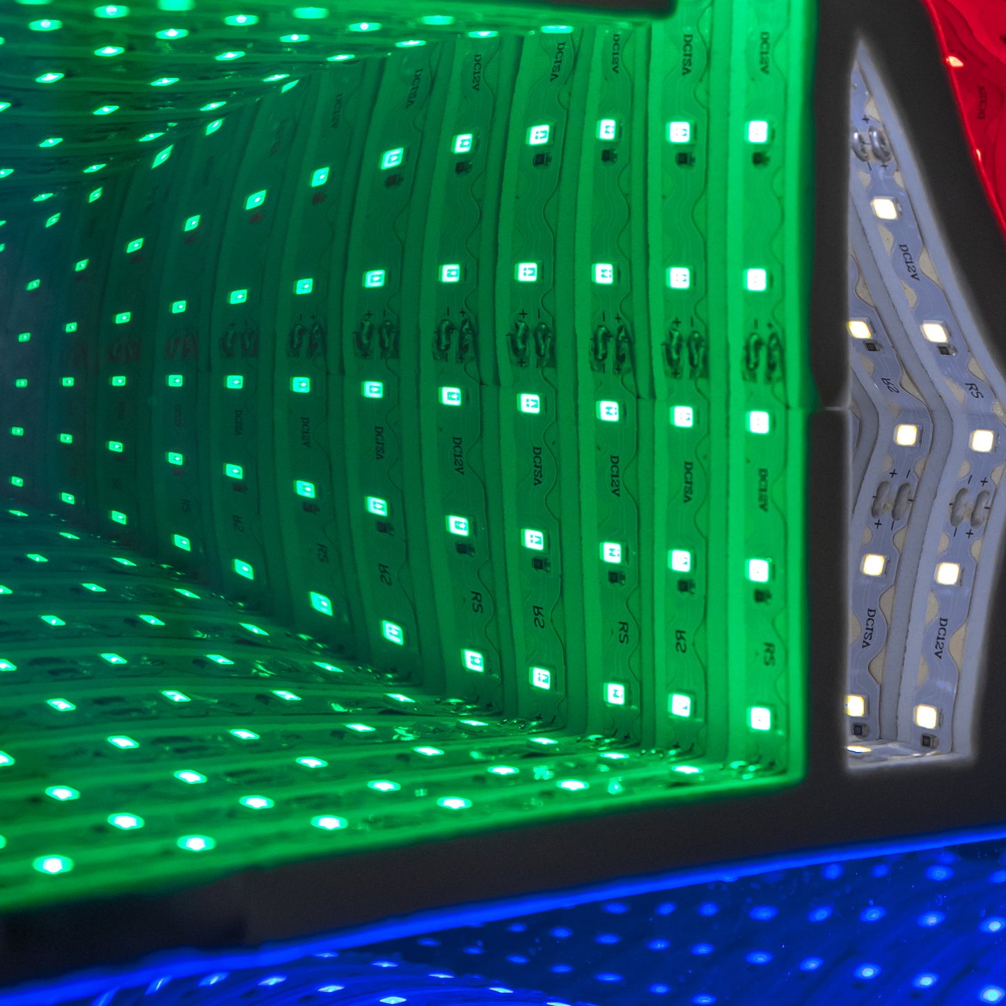 63cm Light up Christmas Train Infinity Decoration with Santa & LEDs