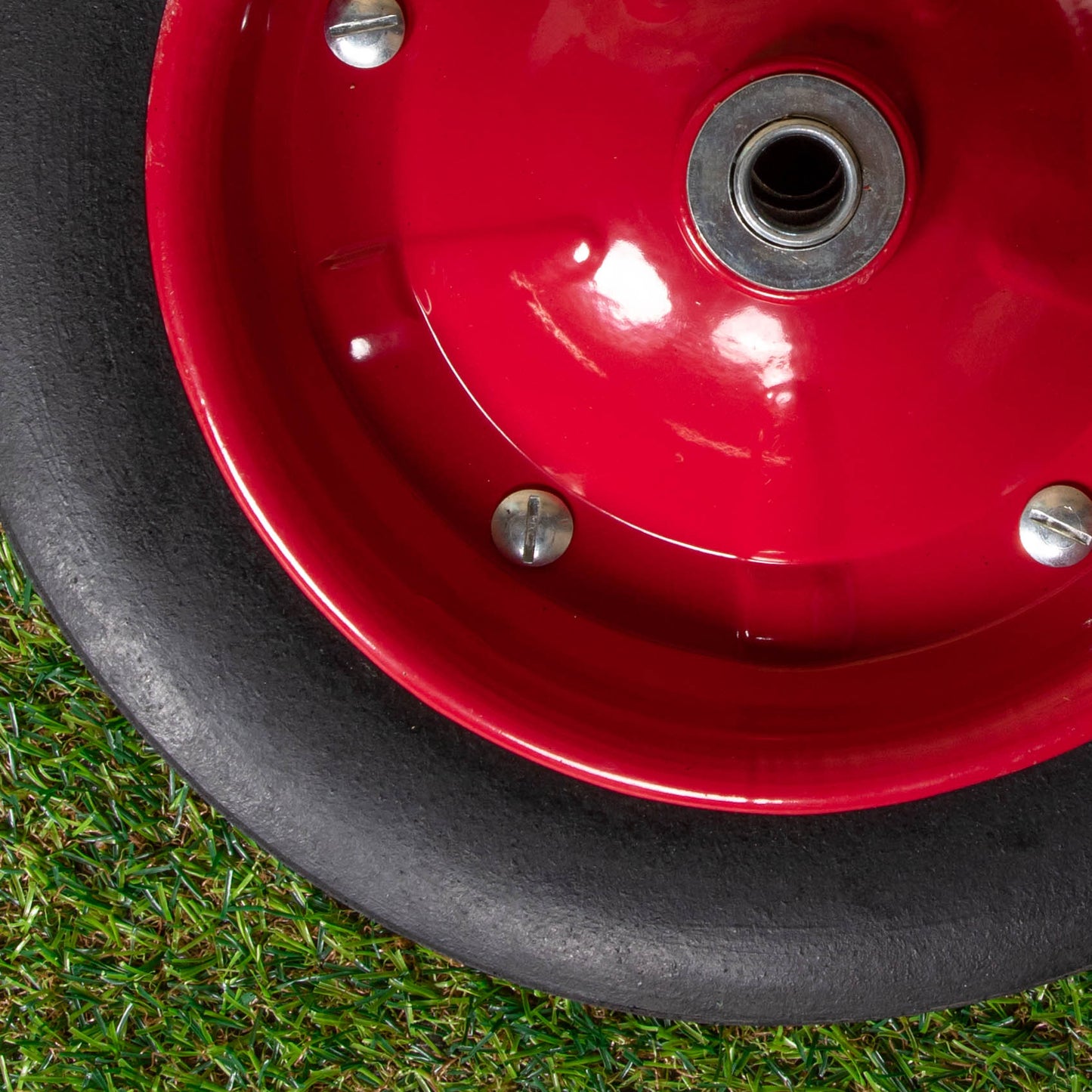 Replacement 13" x 3" Puncture Proof / Solid Wheelbarrow Wheel With Axle