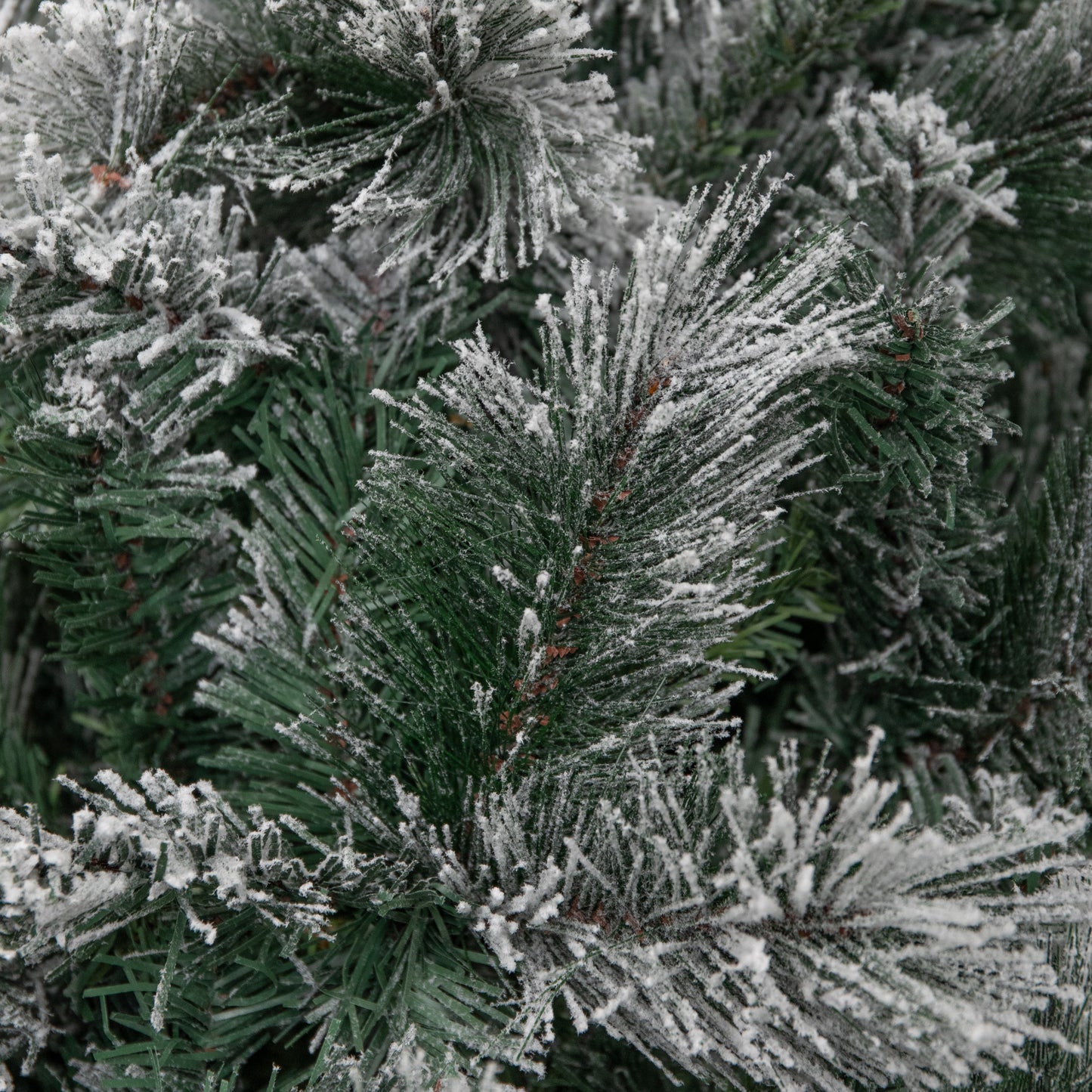 6ft Space Saving Snow Flocked Christmas Tree with Metal Stand