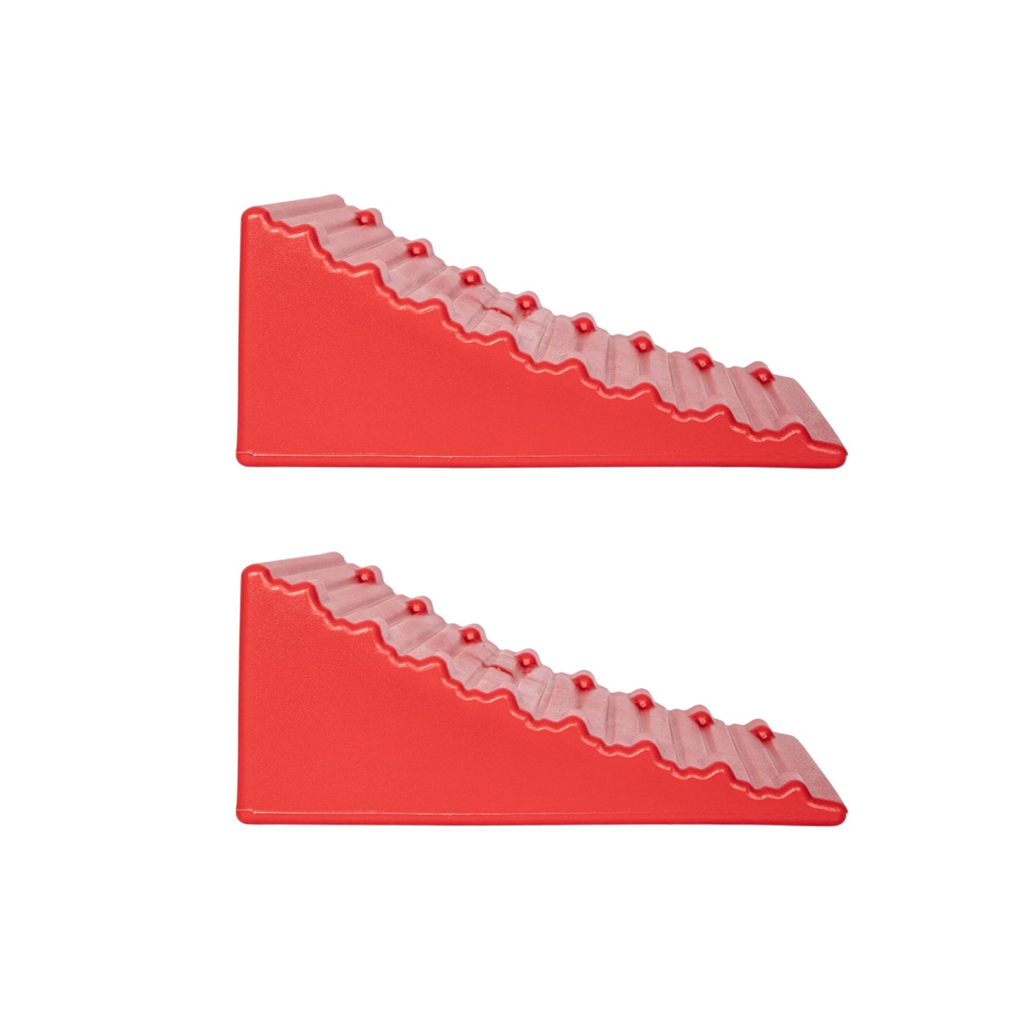 32cm x 6cm Set of 2 Red & Black Plastic Heavy Duty RV Campervan Leveller with Carry Case