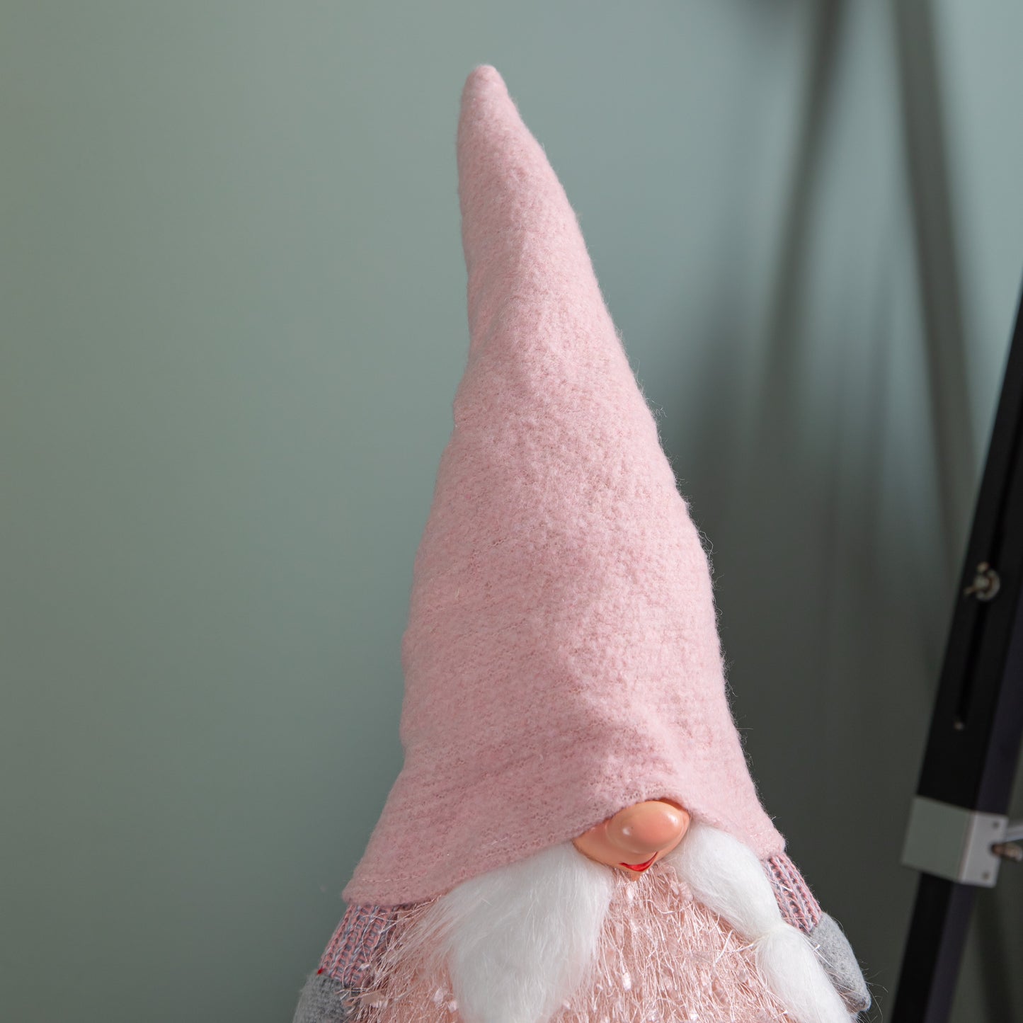30cm Christmas Female Gonk with LED Light - Pink Hat