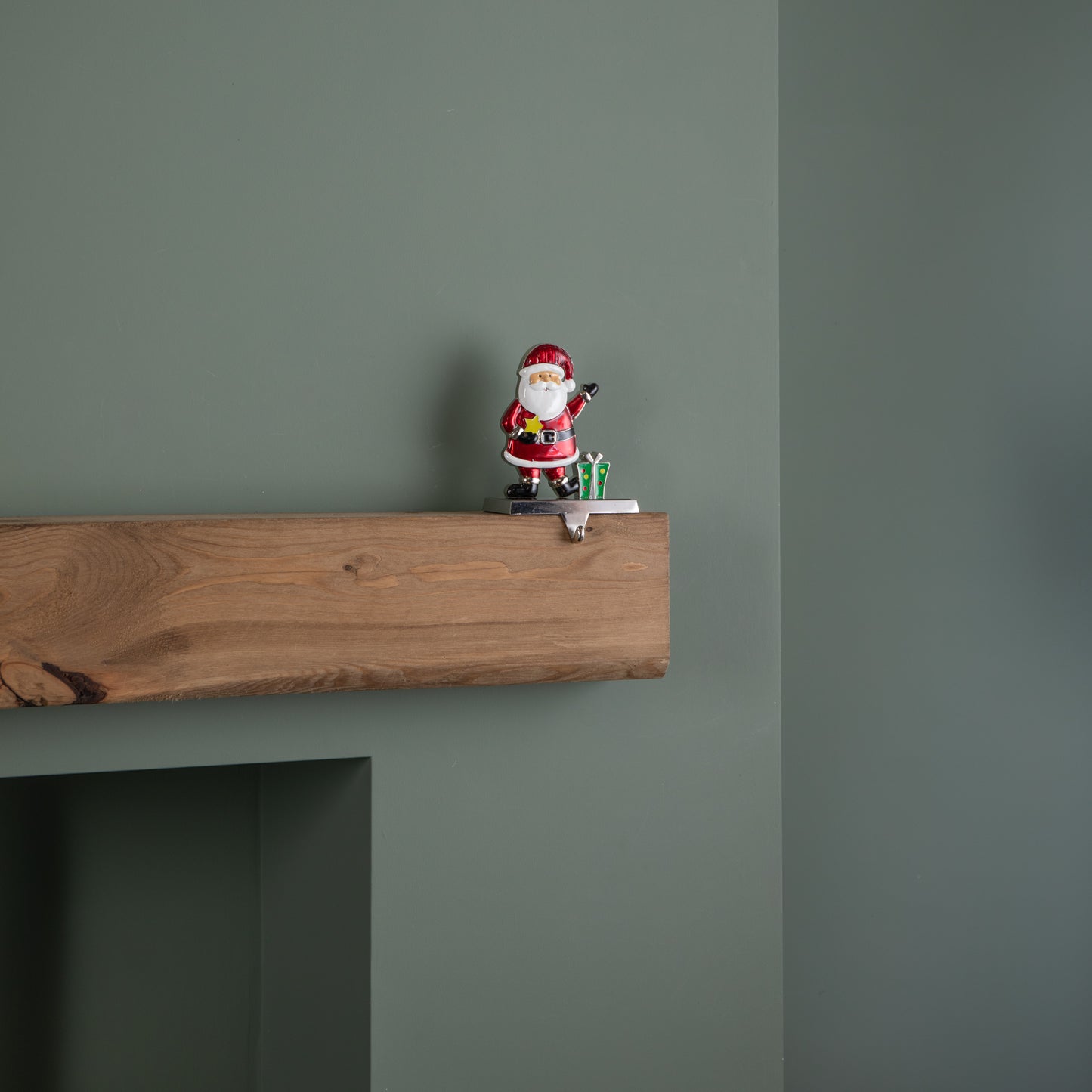 17cm Santa Christmas Stocking Hanger with Weighted Base