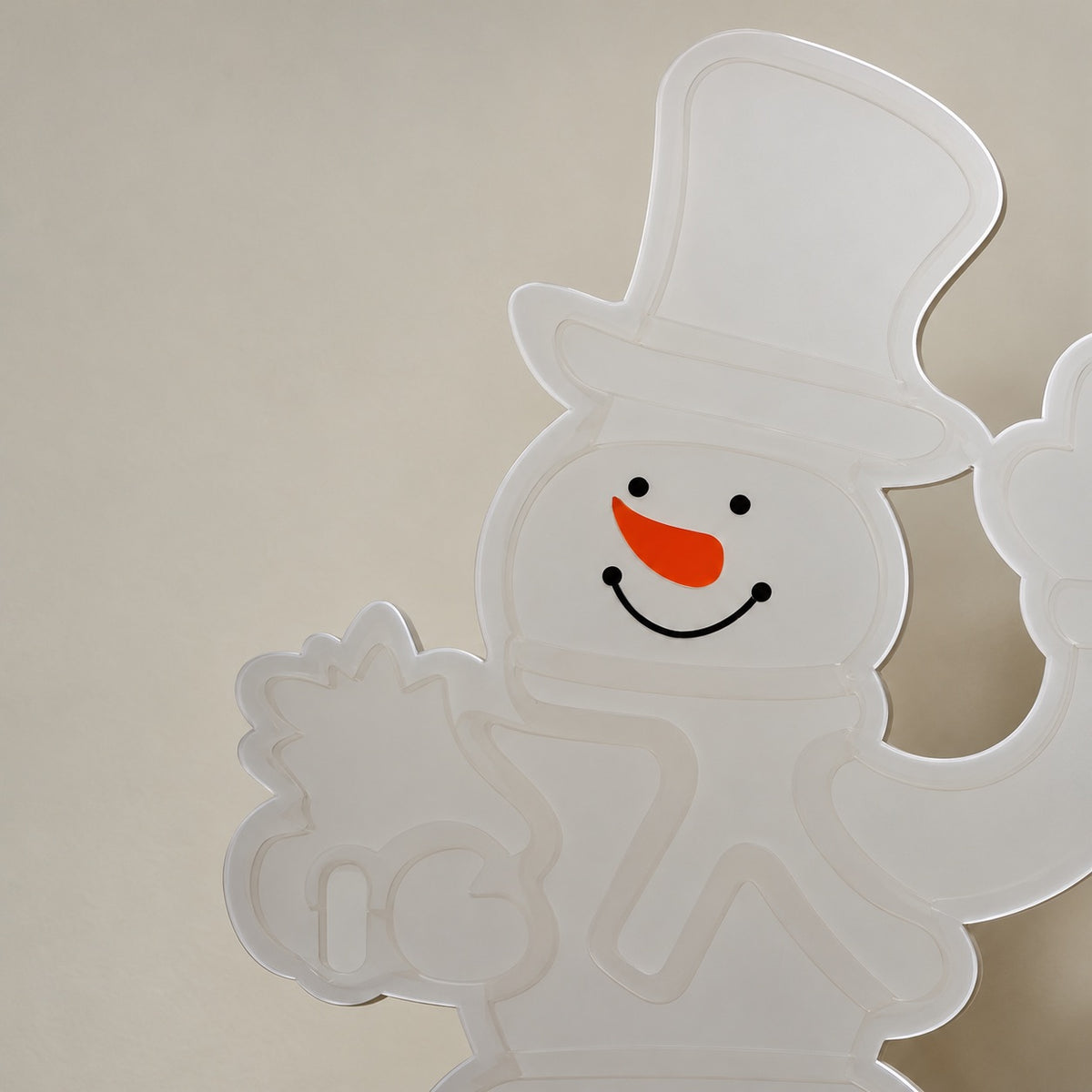60cm Light up Waving Snowman Christmas Infinity Mirror with LEDs