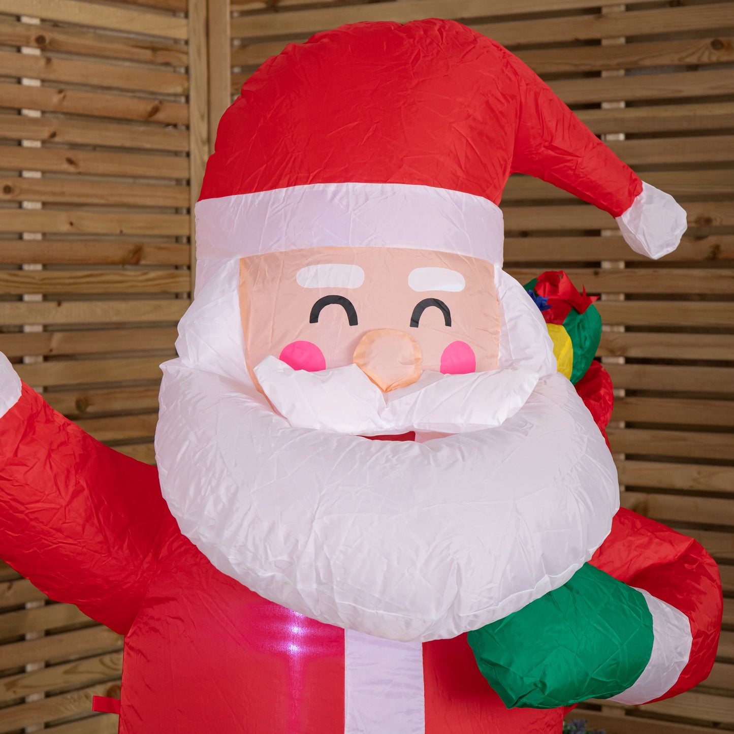6ft (190cm) LED Christmas Inflatables Outdoor Santa Claus With Gifts Decorations