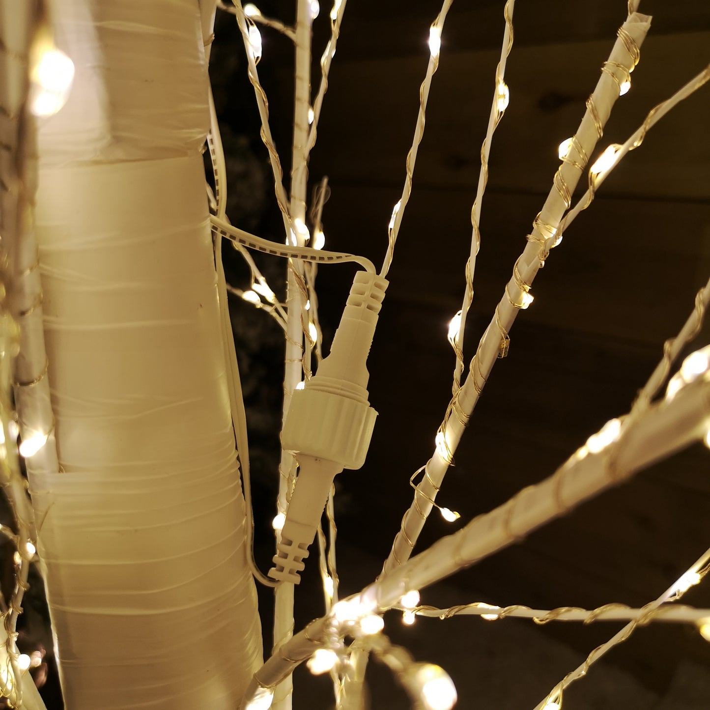 6ft (1.8m) White Modelling Micro Dot Tree with 1,300 Twinkling LEDs in Warm white