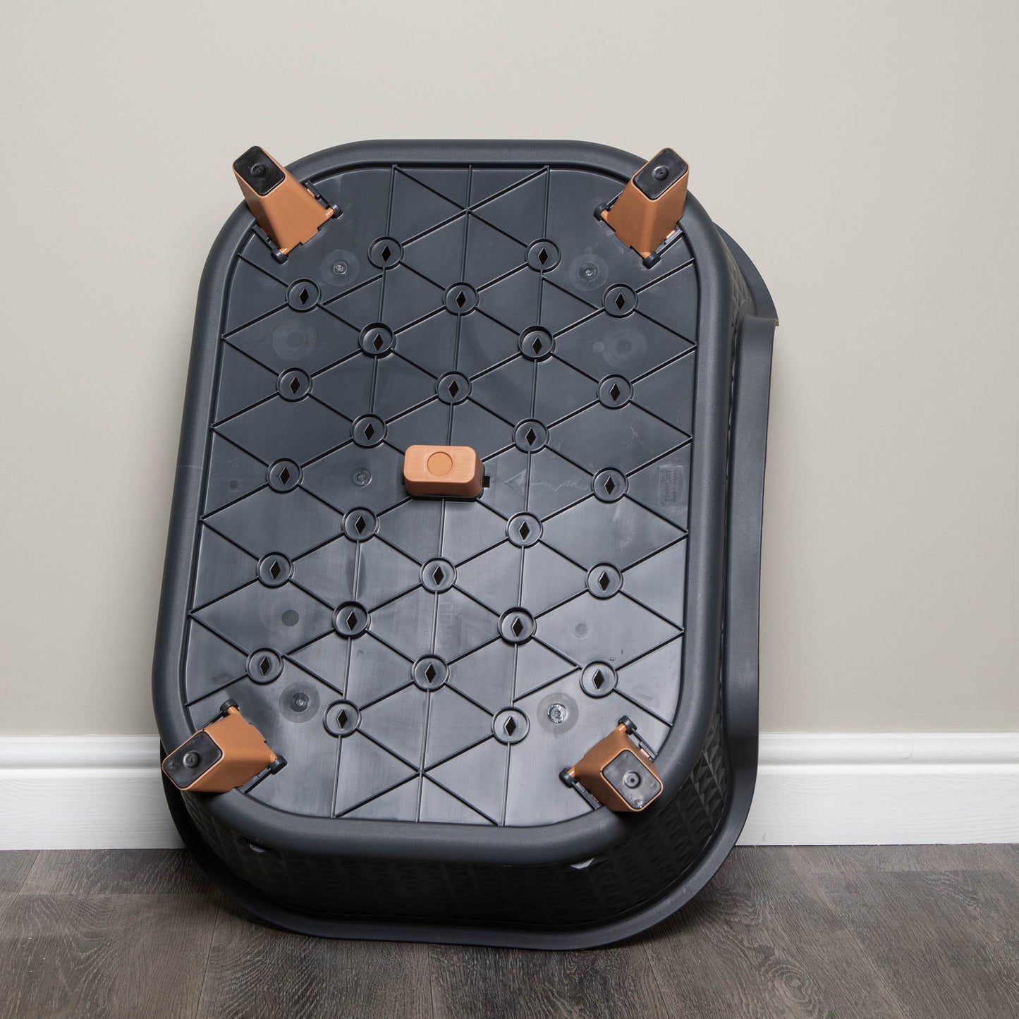 77cm x 58cm Grey Plastic Raised Pet Basket with Legs