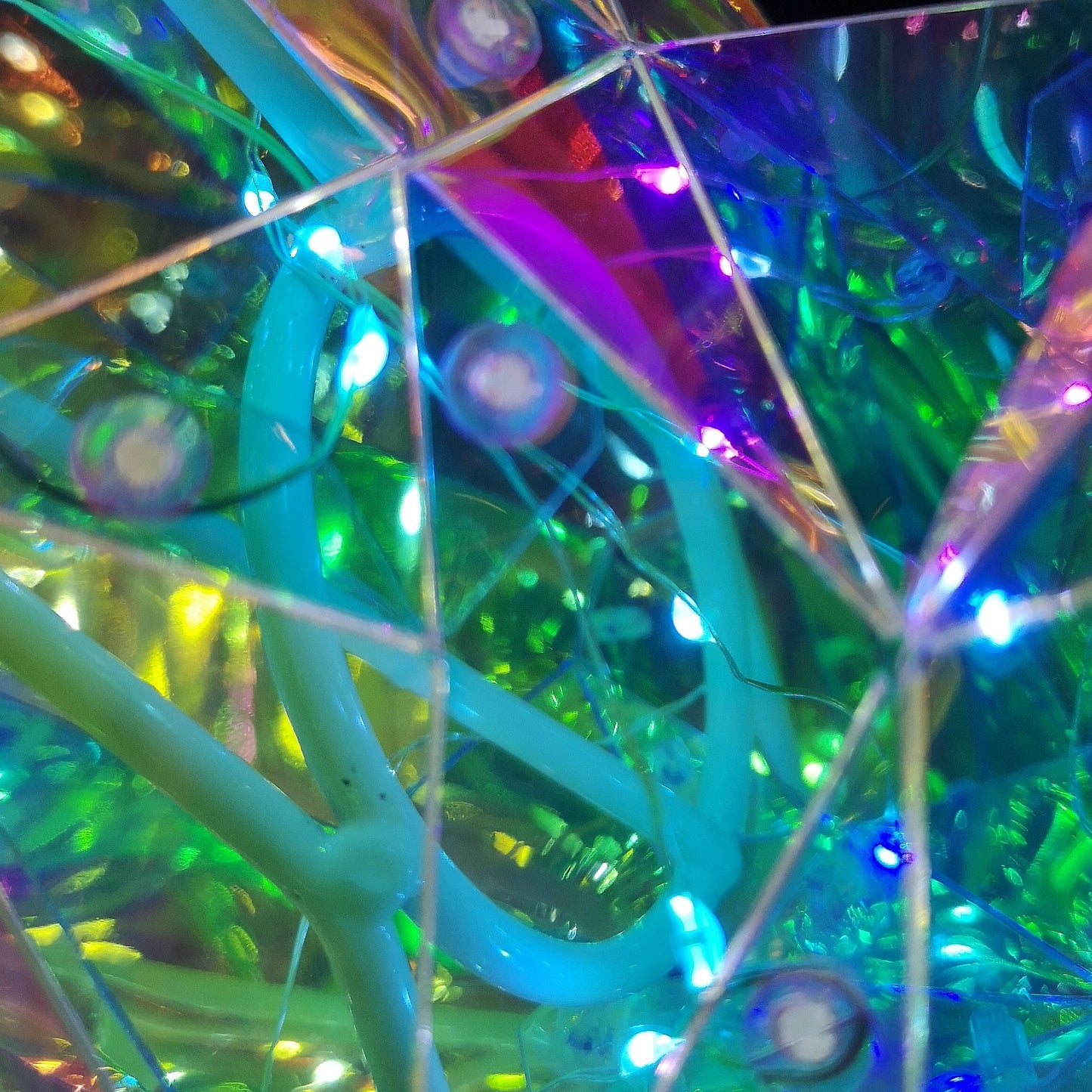 40cm Light up Standing Iridescent DreamLights Christmas Fawn with 100 White LEDs