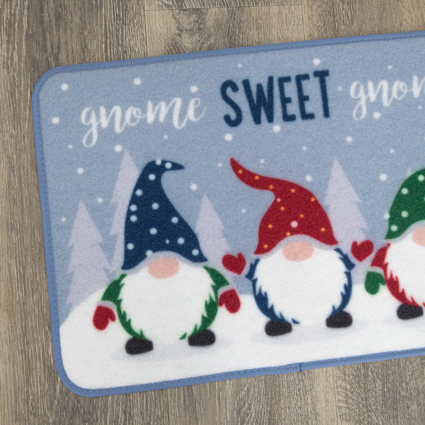 60cm x 40cm Gnome Sweet Gnome Fabric Christmas Doormat
