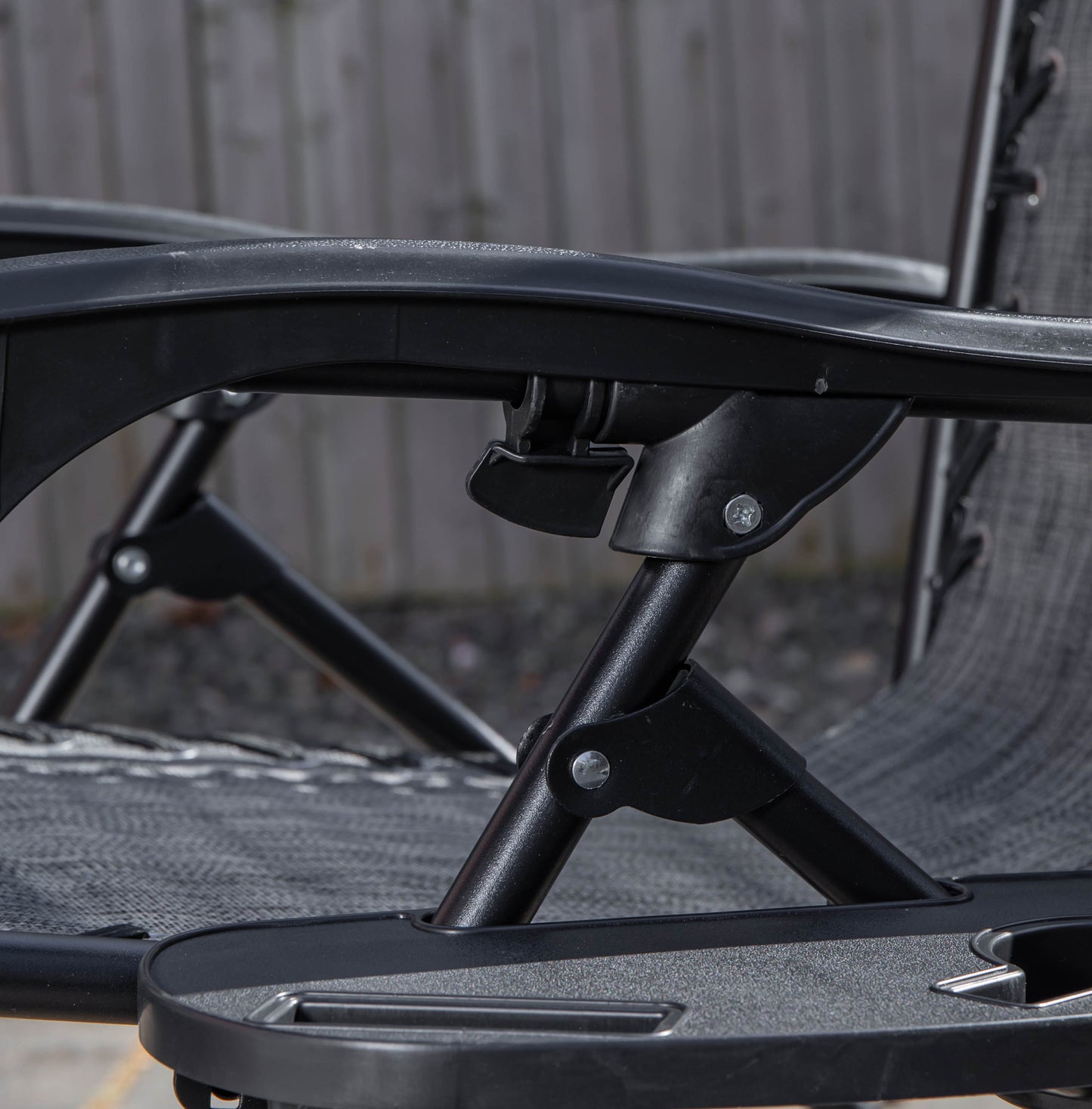 Multi Position Garden Zero Gravity Relaxer Chair Sun Lounger in Mixed Grey