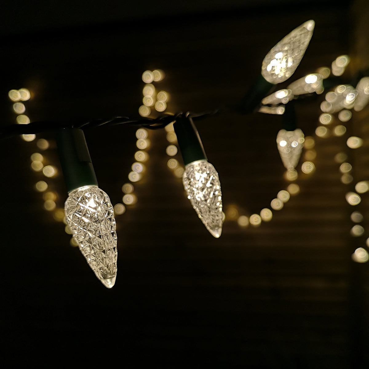 15m 300 LED Multi-action Pine Cone Christmas Lights in Warm White