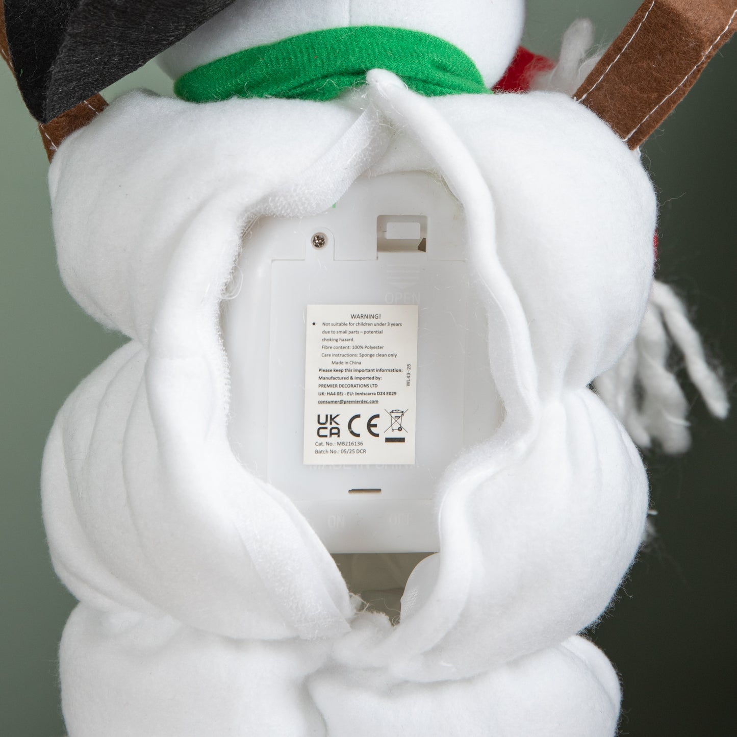 35cm Singing & Dancing Animated Sherbert Snowman Christmas Decoration