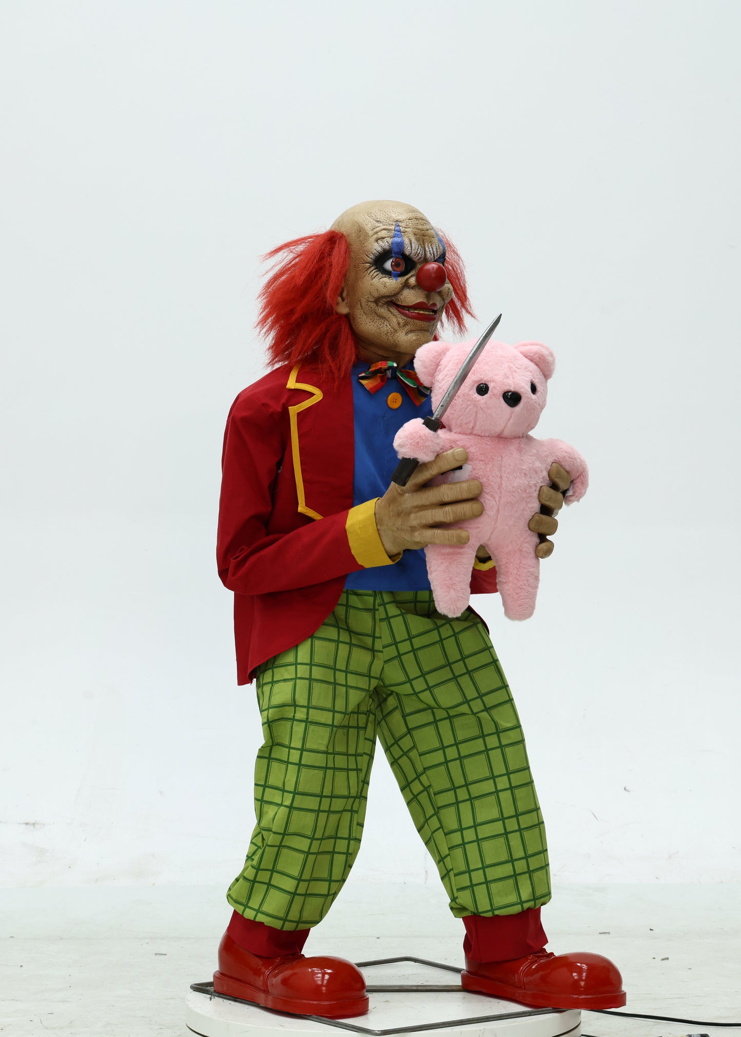 4ft Tall Lunging Animated Clown Halloween Animatronic Decoration