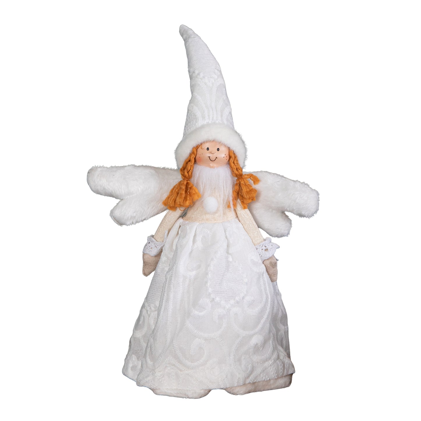 35cm Christmas Tree Topper Angel Decoration in White