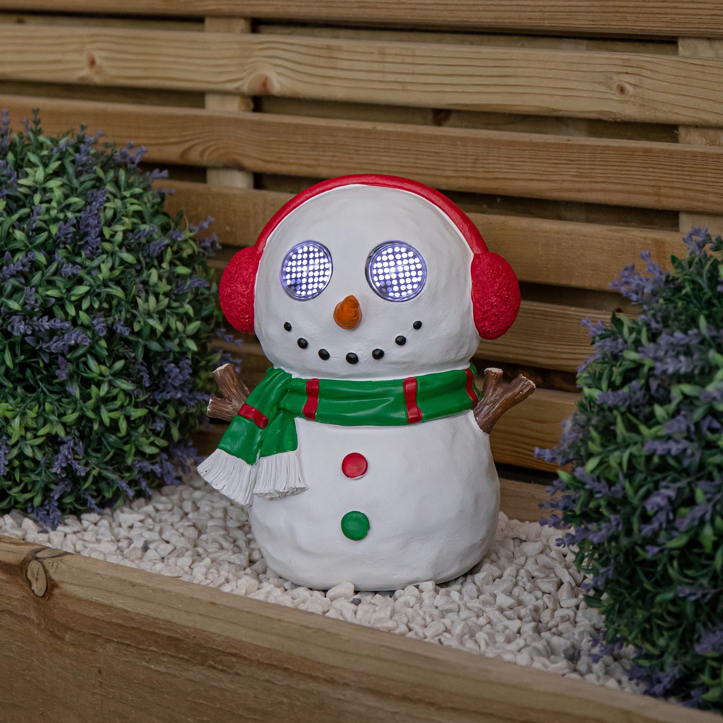 25cm Battery Operated Outdoor Blinkin' Frosty Snowman Christmas with White LEDs & Timer Function