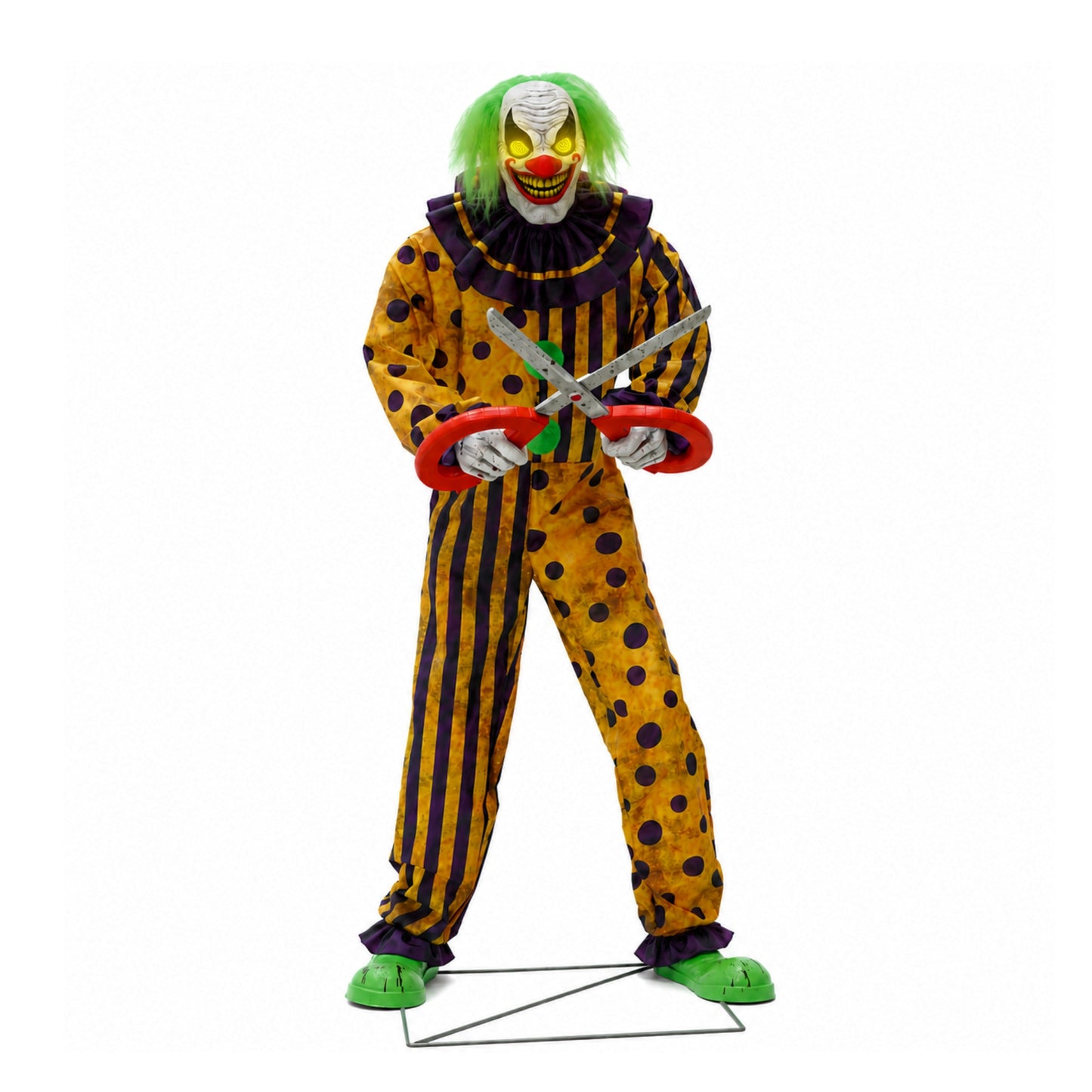 6ft Tall Animated Snippers The Clown Halloween Prop Decoration with LED Eyes