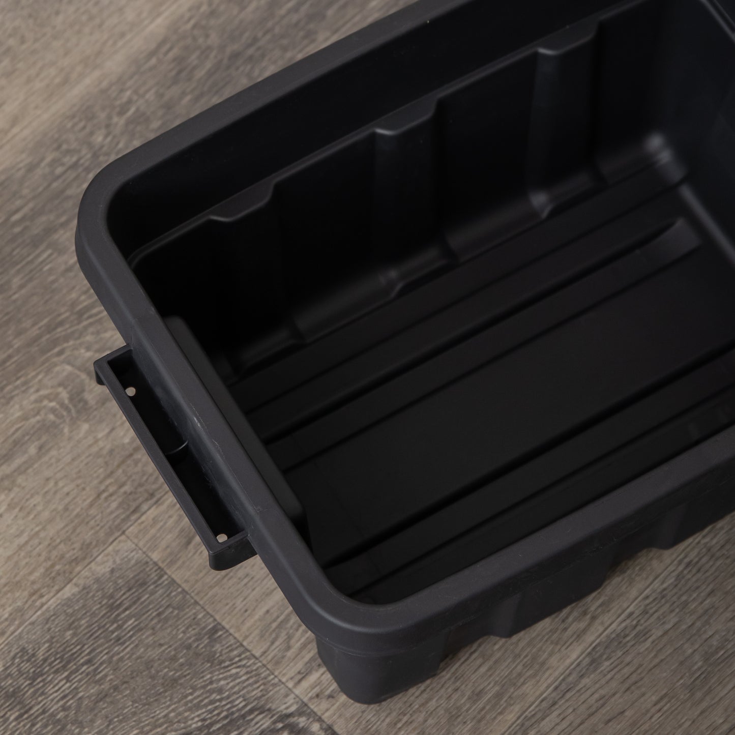 11L Black and Red Small Tuff Stackable Storage Box with Lid and Carry Handles