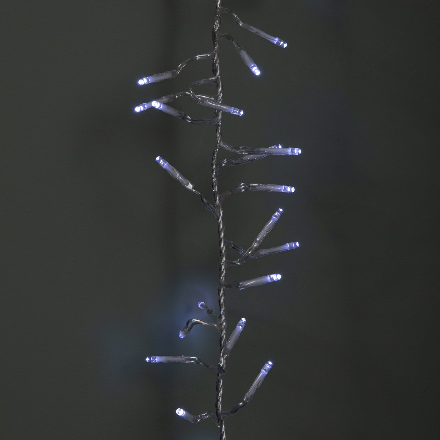 9.3m 720 LED Christmas Cluster String Lights with Timer in White on Clear Cable