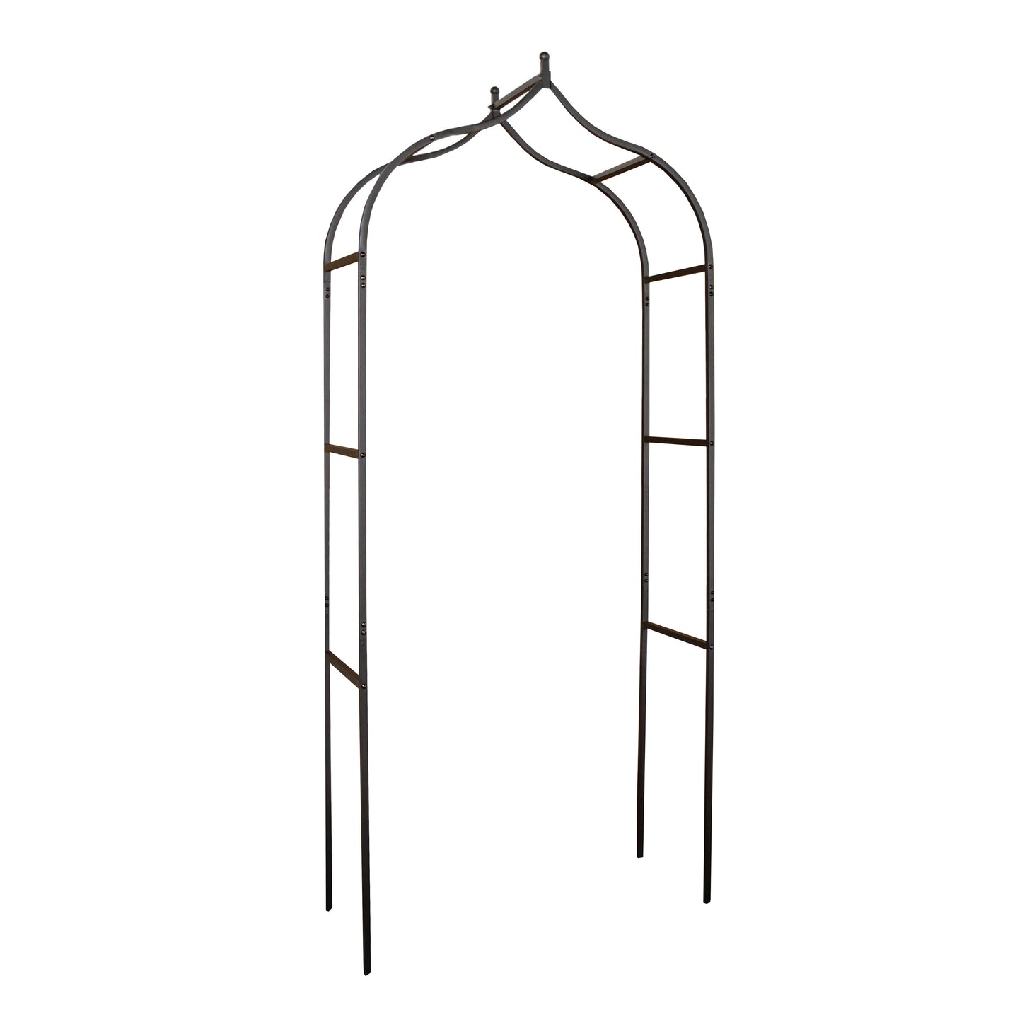 2.4m x 1.1m Black Baroque Steel Garden Flower Rose Arch