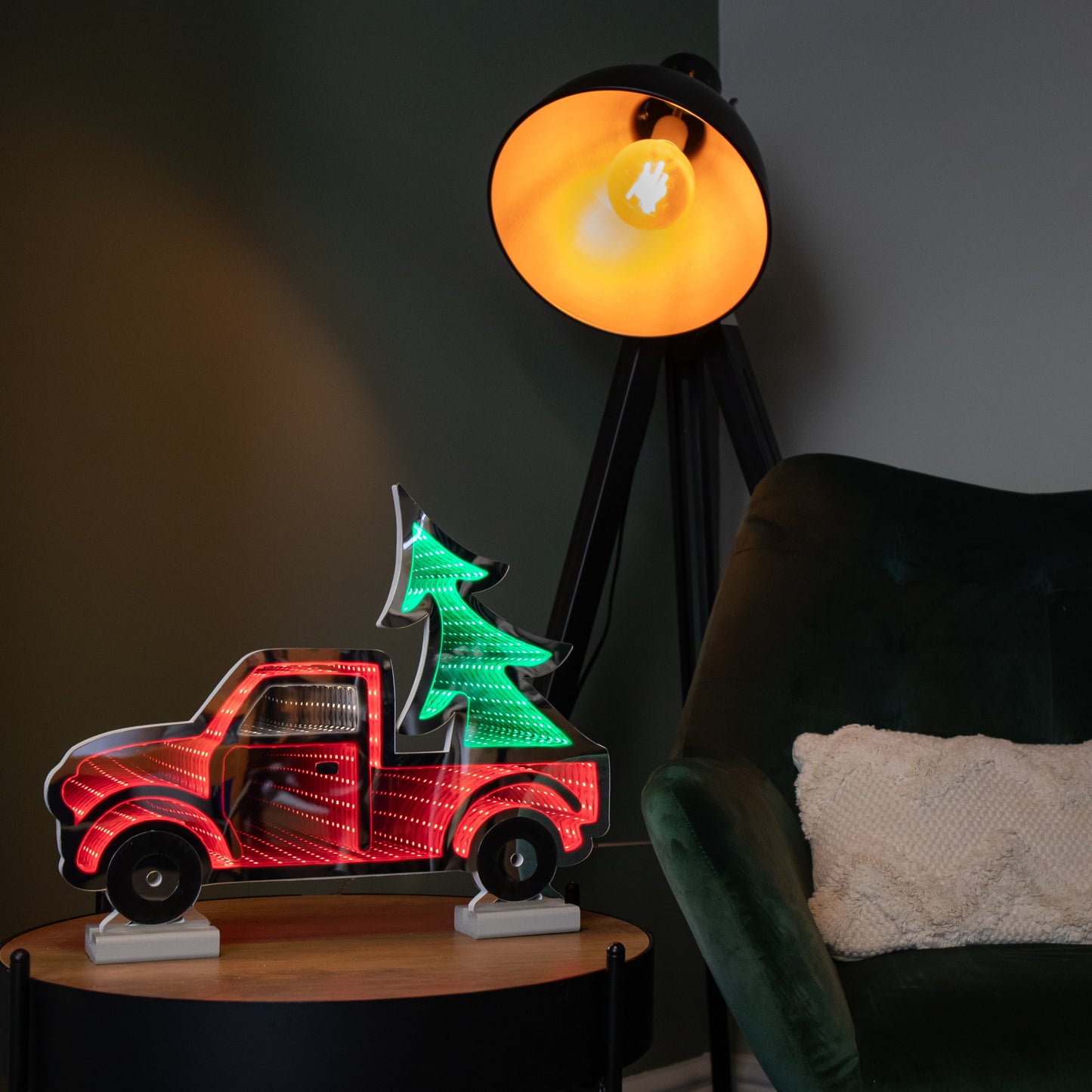 40cm LED Infinity Light Red Truck