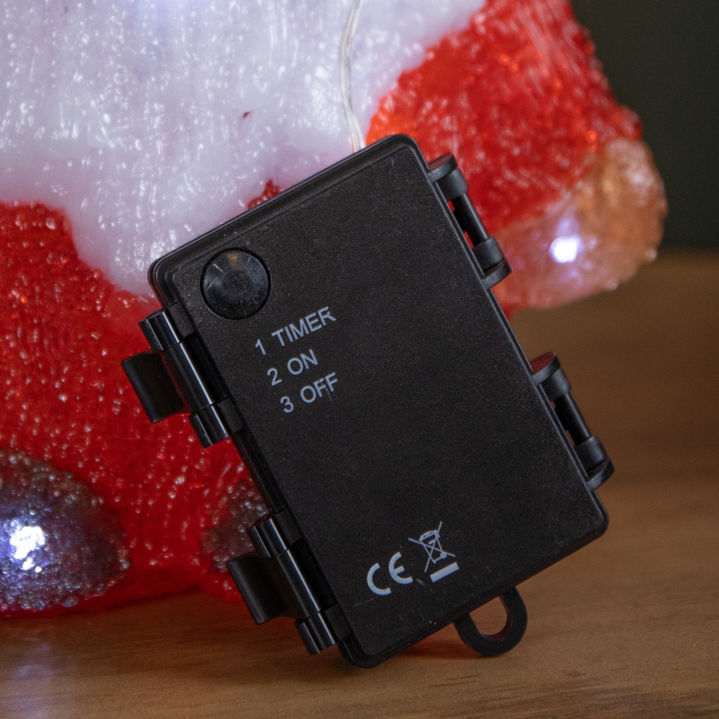 30cm Battery Operated Light up Christmas Gonk with Cool White LEDs