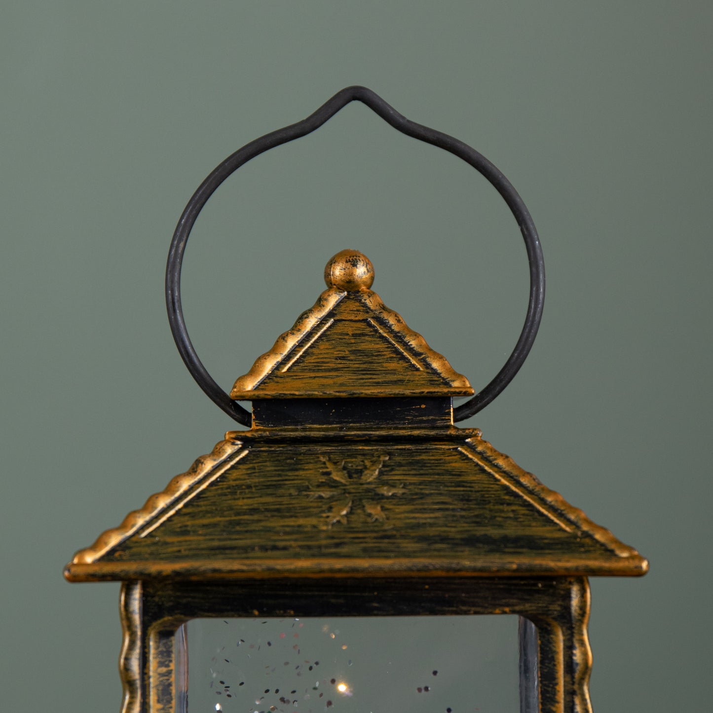 29cm Battery Operated Light up Christmas Water Spinner with Rotating Santa & LEDs