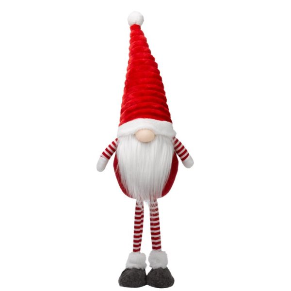 67cm Standing Plush Christmas Gonk with Grooved Hat in Red