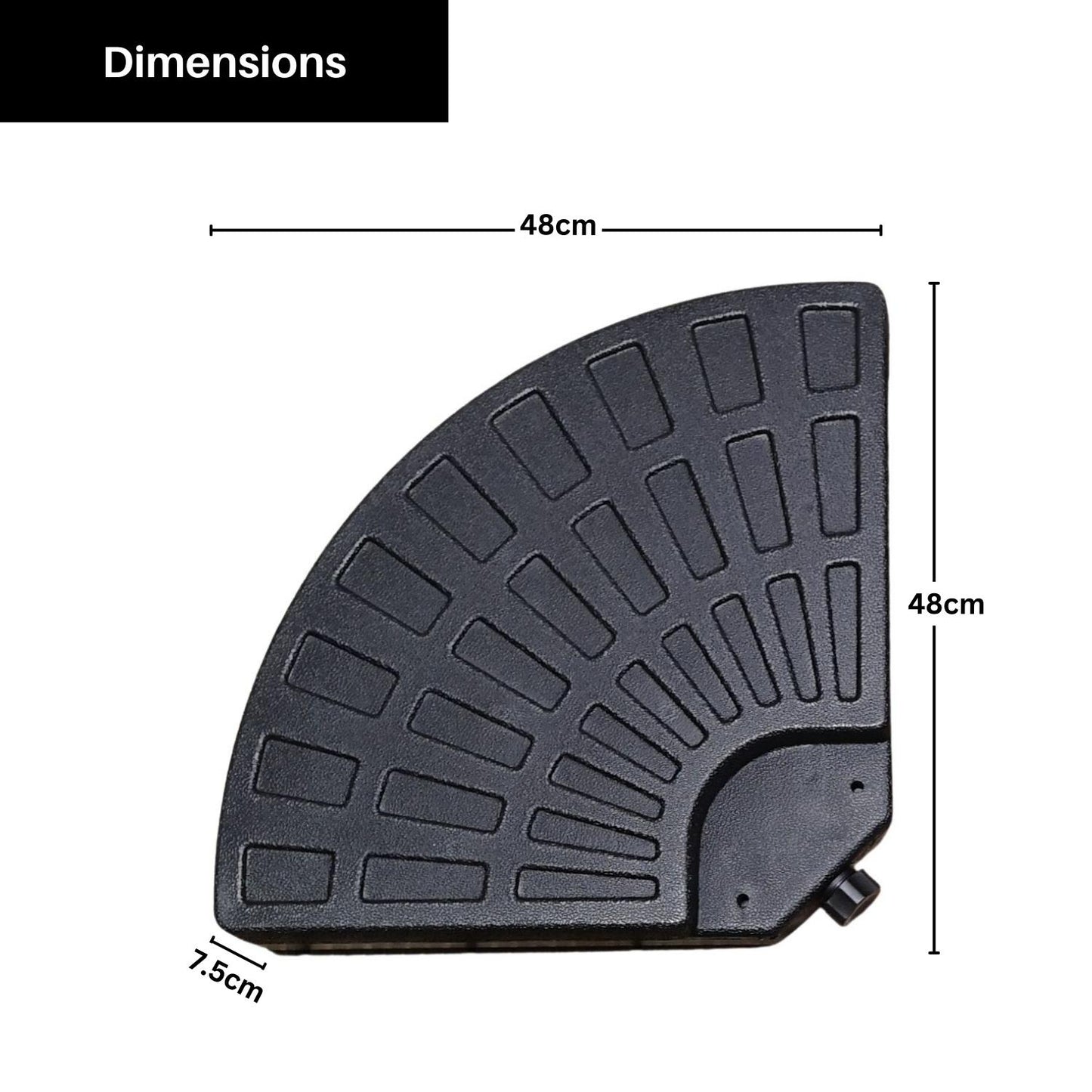 4 Pack 52/70Kg Decorative Round Water / Sand Filled Black Hanging / Banana / Cantilever Garden Patio Decking Parasol Base Weight