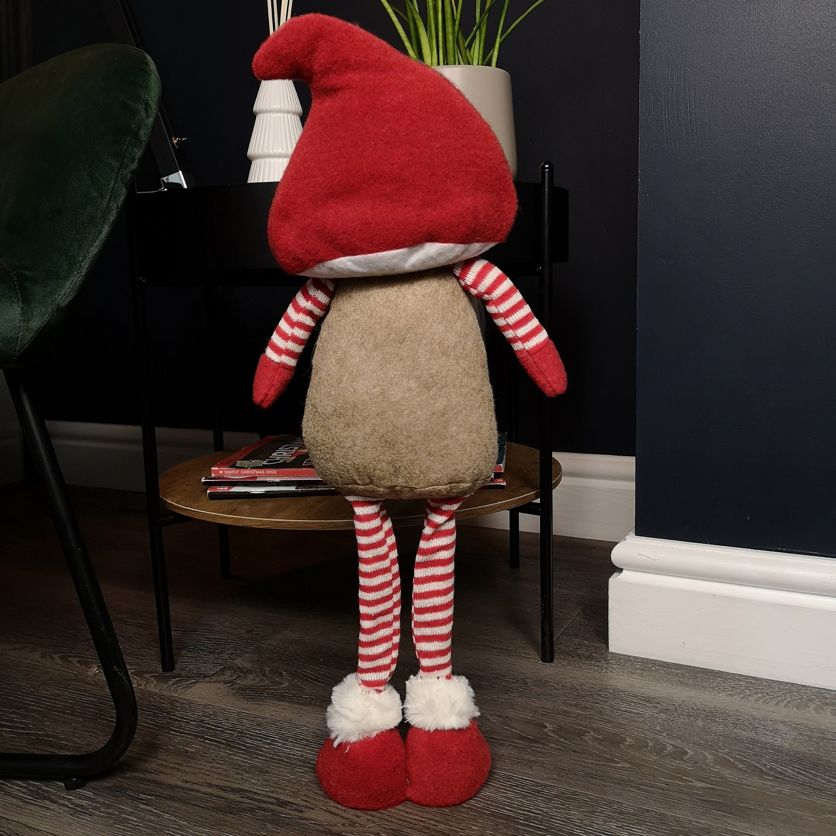 51cm Male Christmas Standing Gonk Decoration with Mushroom Hat