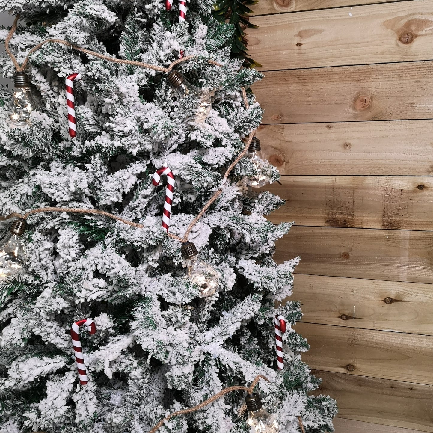 Set of 6 12cm Glass Red and White Stripe Candy Cane Christmas Tree Decorations