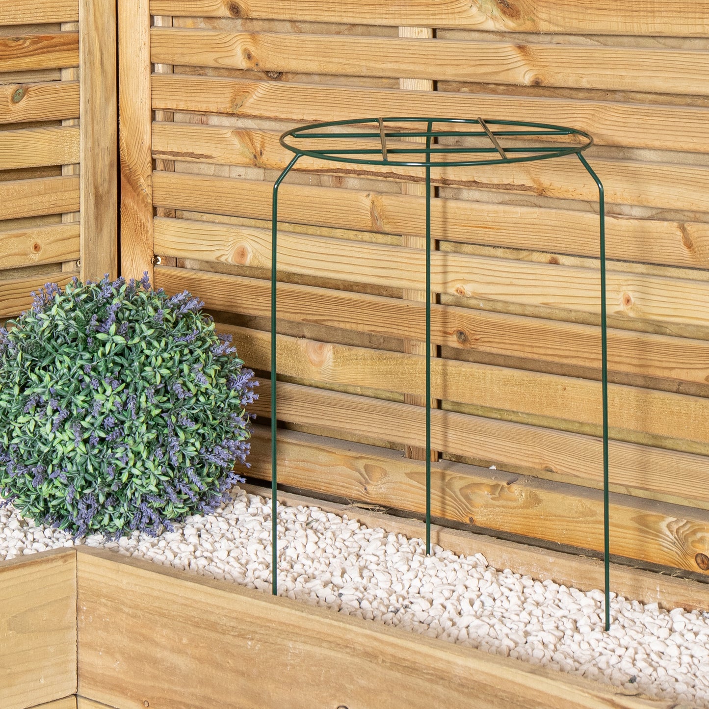 Tom Chambers Urban Dark Green Metal Herbaceous Garden Plant Support Grow Through Medium 50cm x 30cm